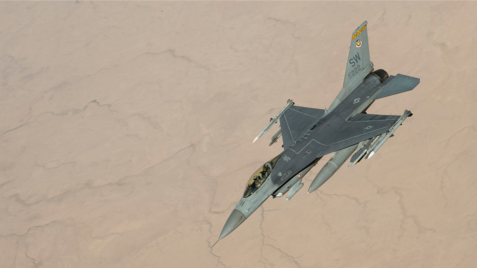 A U.S. Air Force F-16 fighter aircraft intercepted a small general aviation aircraft flying near President Donald Trump's private golf club Saturday. (DVIDS)