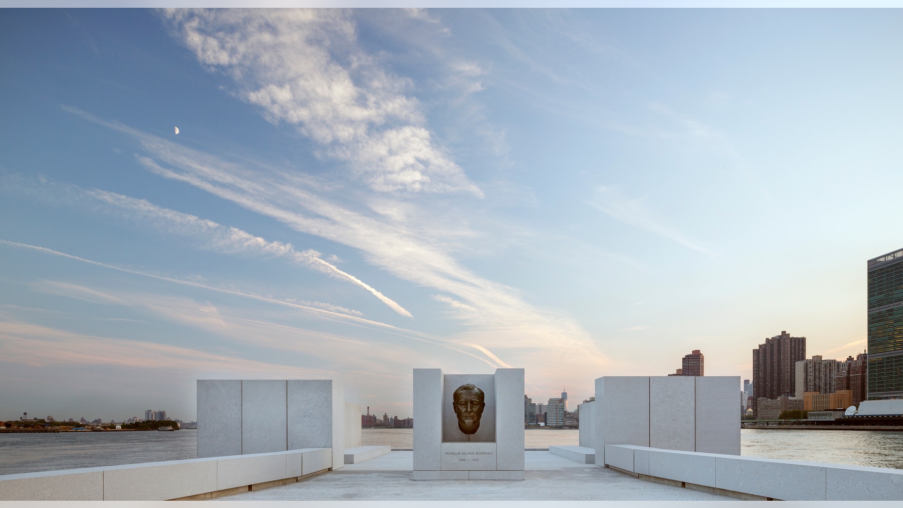 Aug. 24, 2012: The New York City memorial park, honoring President Franklin D. Roosevelt, has been completed 40 years after the original design was created