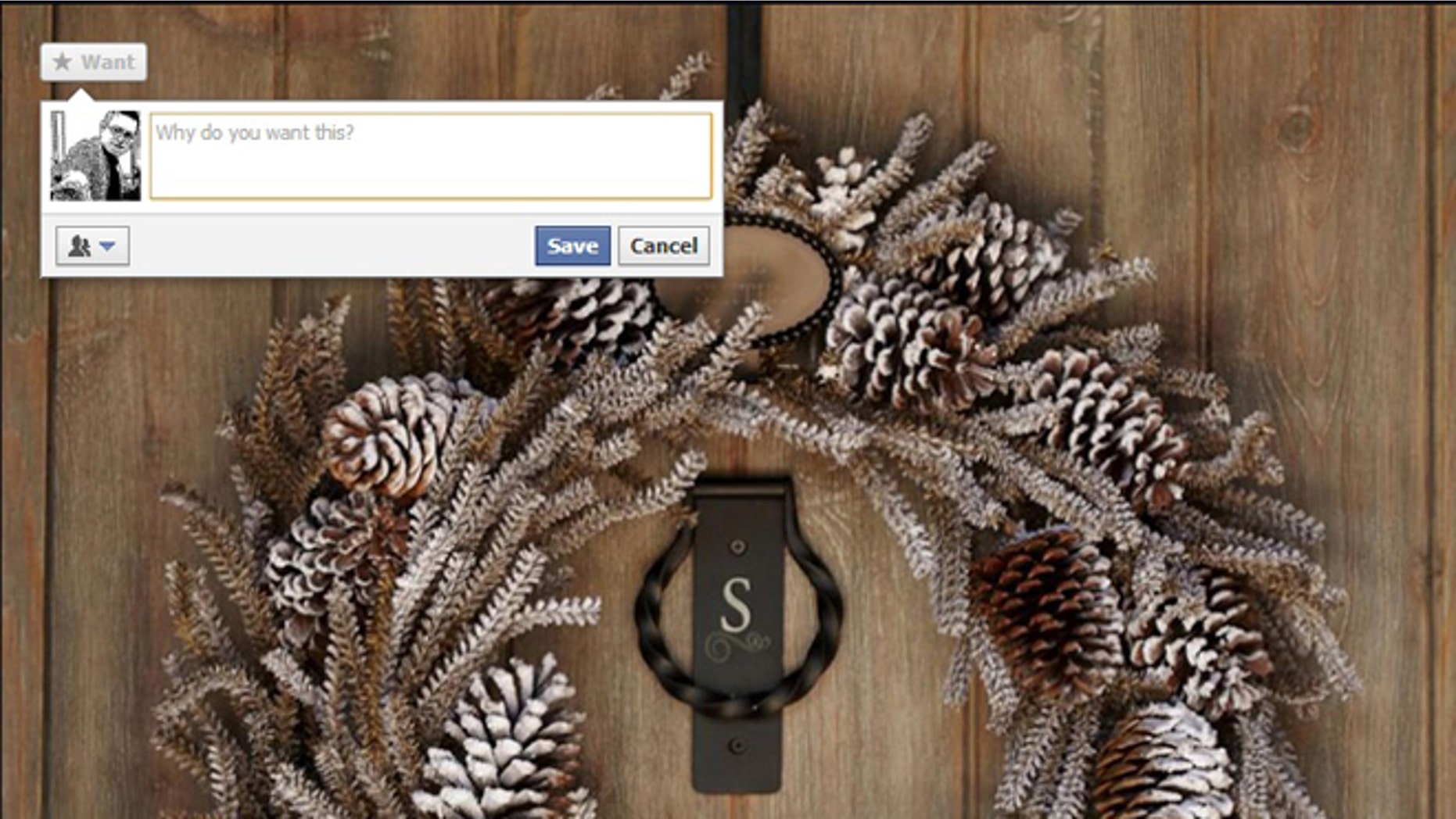 A new button will soon turn up on the Facebook sites of some stores: a "want" button, that will let people select goods they hope to purchase or find interesting.