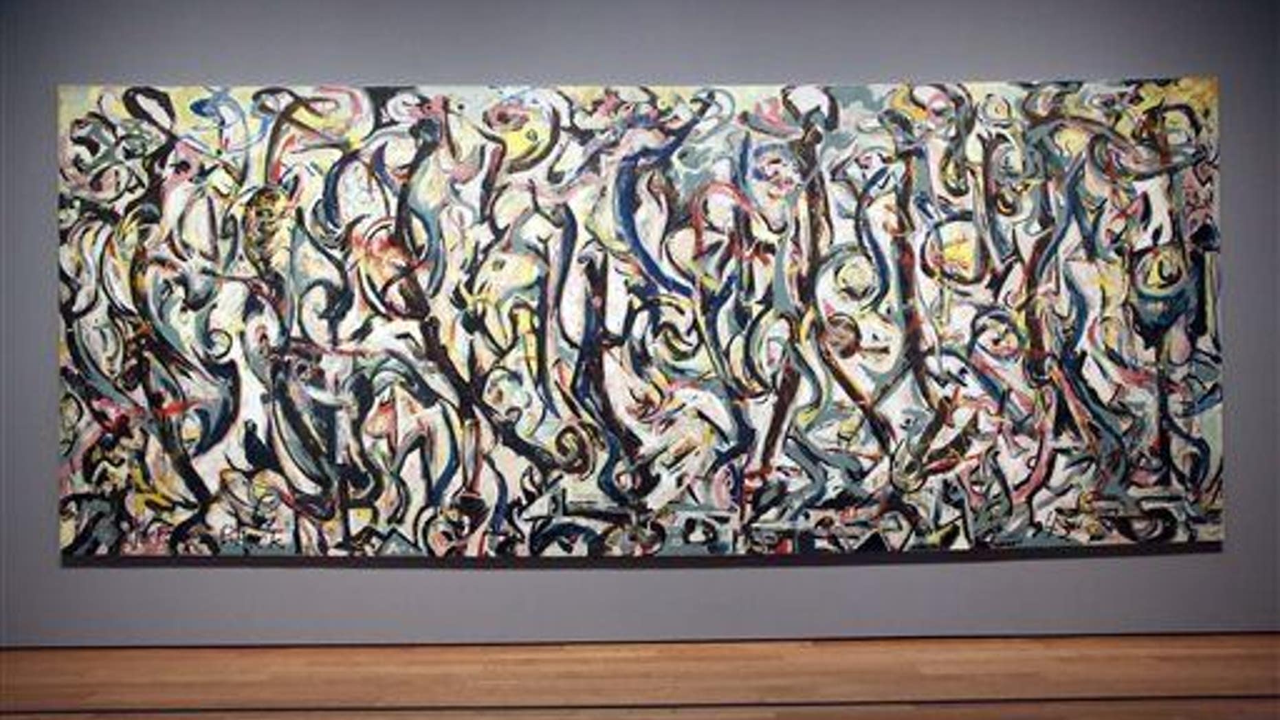 Jackson Pollock's ���Mural,��� 1943, as installed at the J. Paul Getty Museum in Los Angeles on Monday, March 10, 2014.