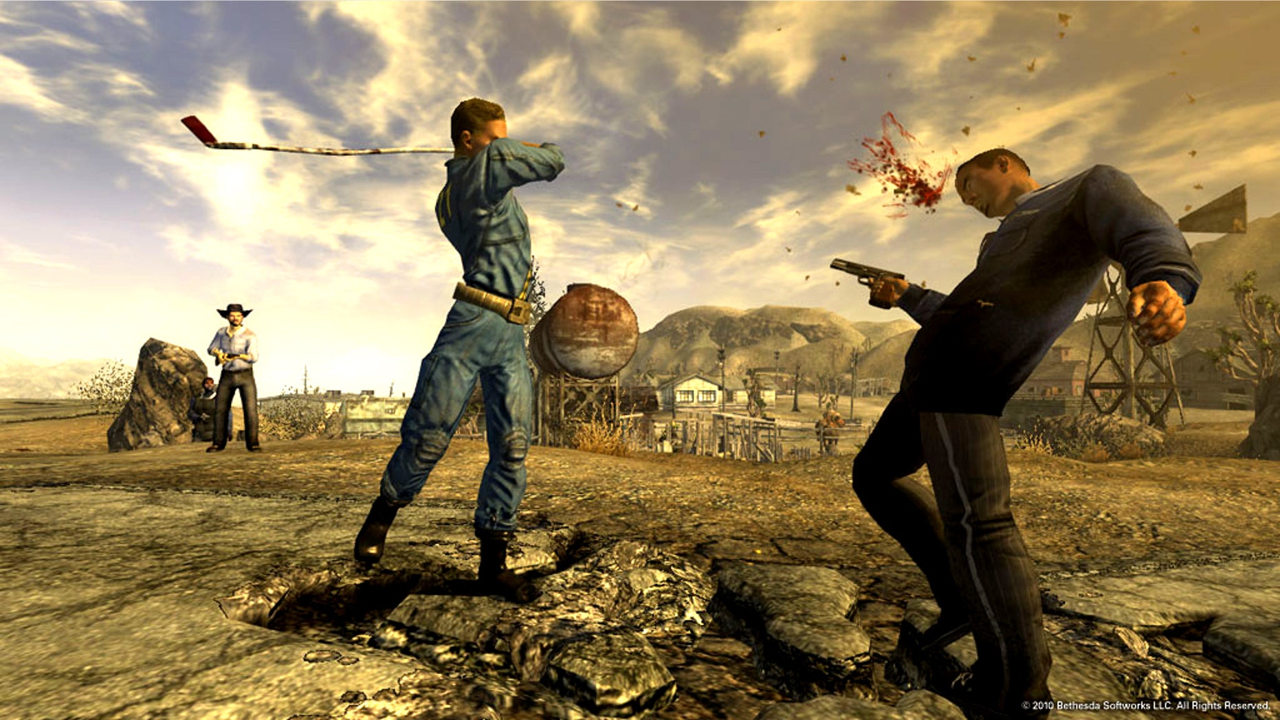 A screenshot from the game Fallout 3, which some argue paints a particularly violent picture of a post-apocalyptic Washington, D.C.