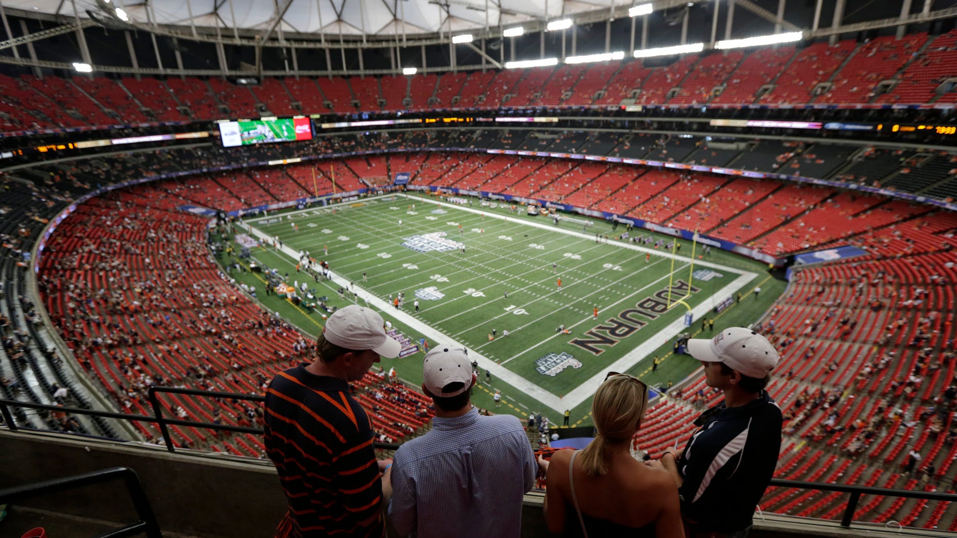 Sept. 1, 2012: Fans begin to fill the Georgia Dome prior to a NCAA college football game between Auburn and Clemson in Atlanta.
