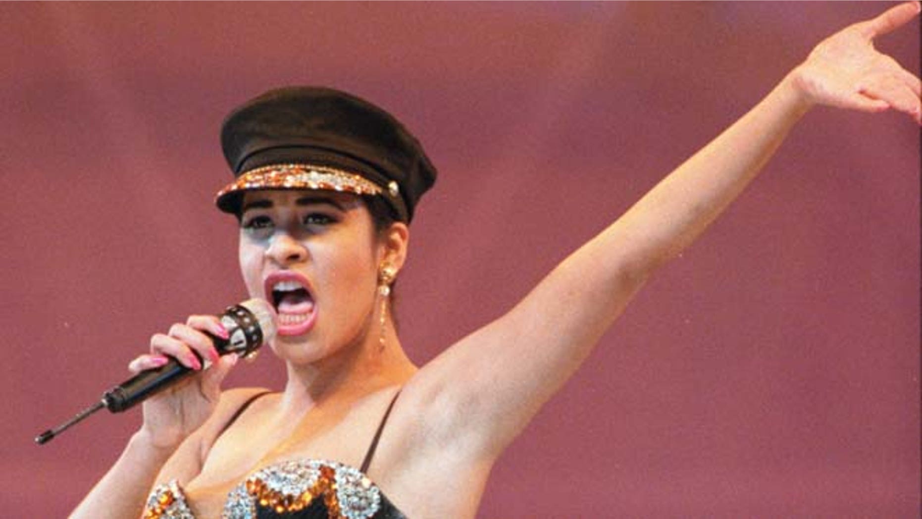 Late Selena Quintanilla performing at the Houston Livestock Show and Rodeo on Feb. 28, 1993.