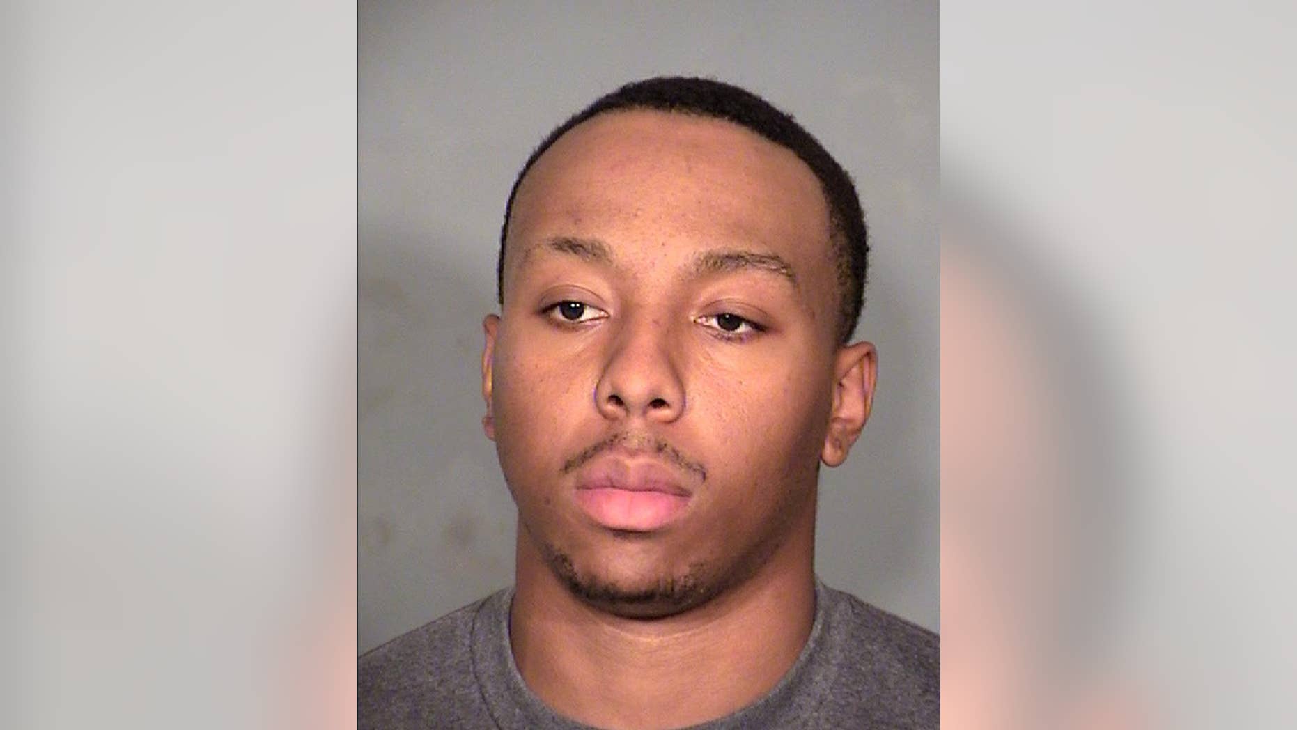 FILE - This Nov. 25, 2014, photo released by the Clark County Detention Center shows suspect Calvin Boyden III. Boyden, 22, made an initial court appearance Tuesday, Dec. 2, 2014, on felony murder and robbery charges in the stabbing death of Rip Alan Swartz, 46, on a Las Vegas Strip foot bridge near the multi-hotel CityCenter complex. (AP Photo/Clark County Detention Center)