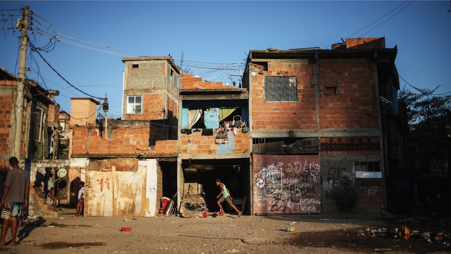 The Metro-Mangueira community, or "favela" on July 24, 2015 in Rio de Janeiro, Brazil.