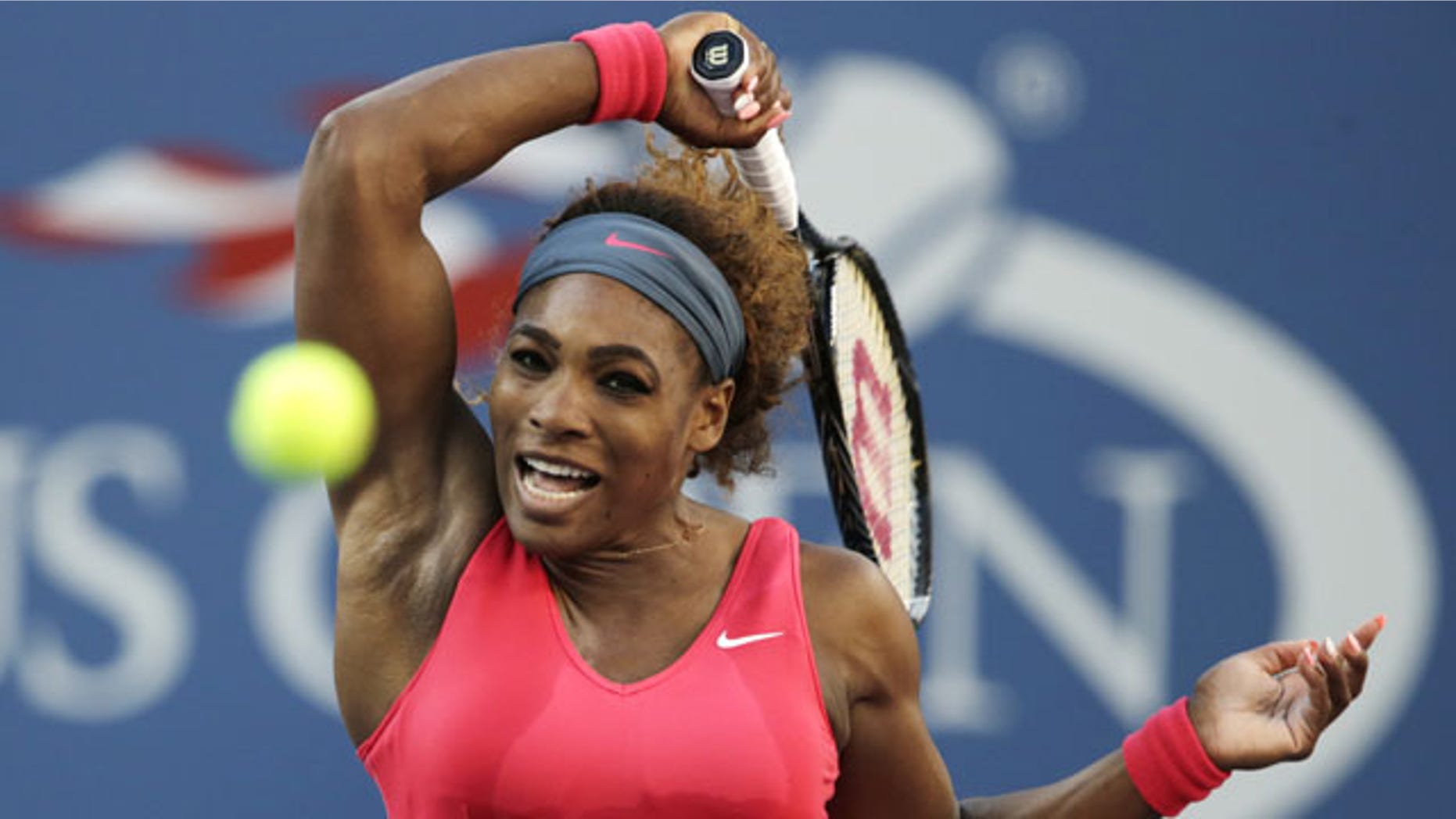 FILE - In this Sept. 8, 2013, photo, Serena Williams, of the United States, returns a shot to Victoria Azarenka, of Belarus, during the women's singles final of the U.S. Open tennis tournament in New York. (AP Photo)