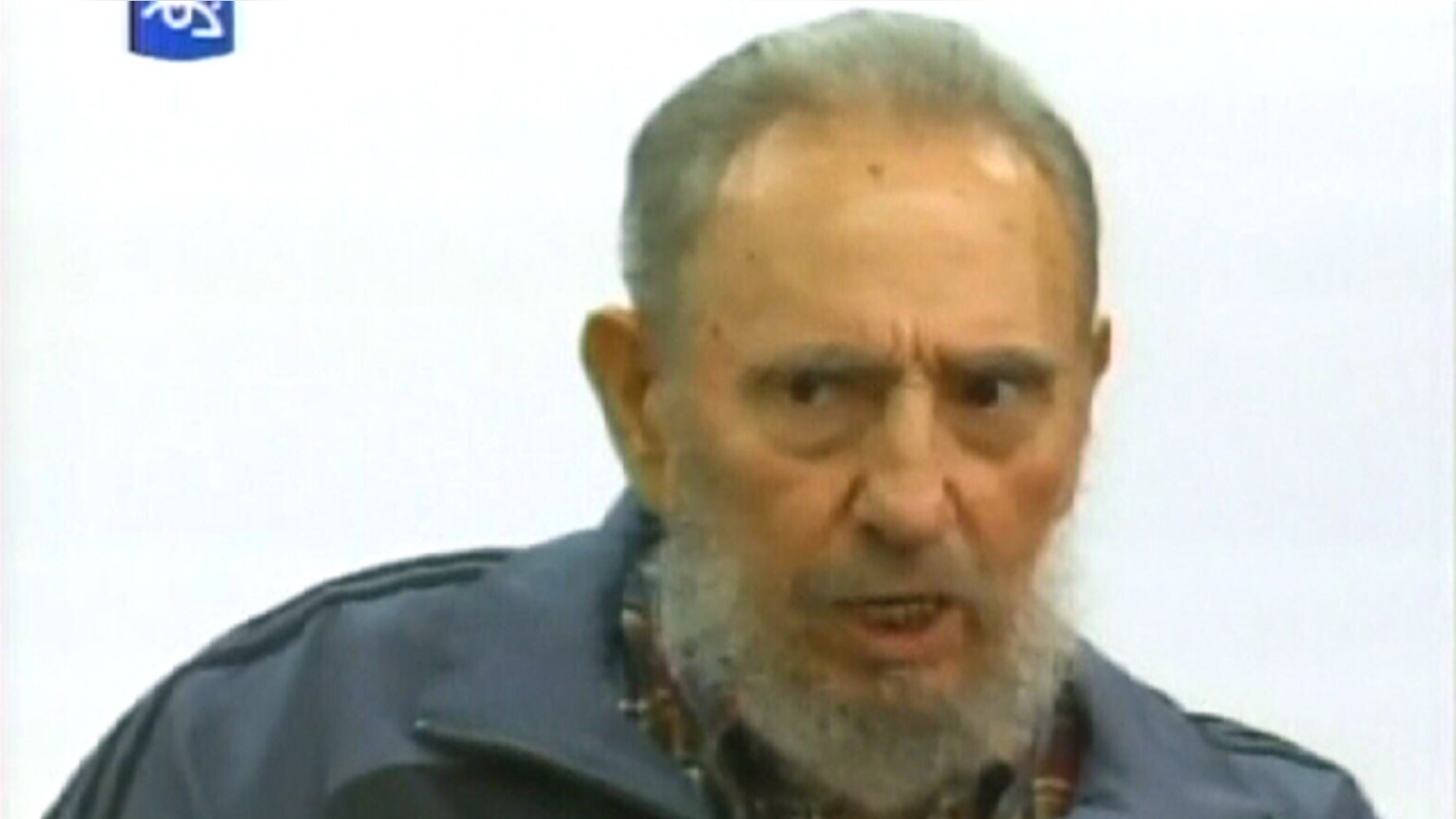 July 12, 2010: TV image provided by Cubavision shows Cuba's former president Fidel Castro speaking during an interview on the "Mesa Redonda," or "Round Table," a daily Cuban talk show on current events.