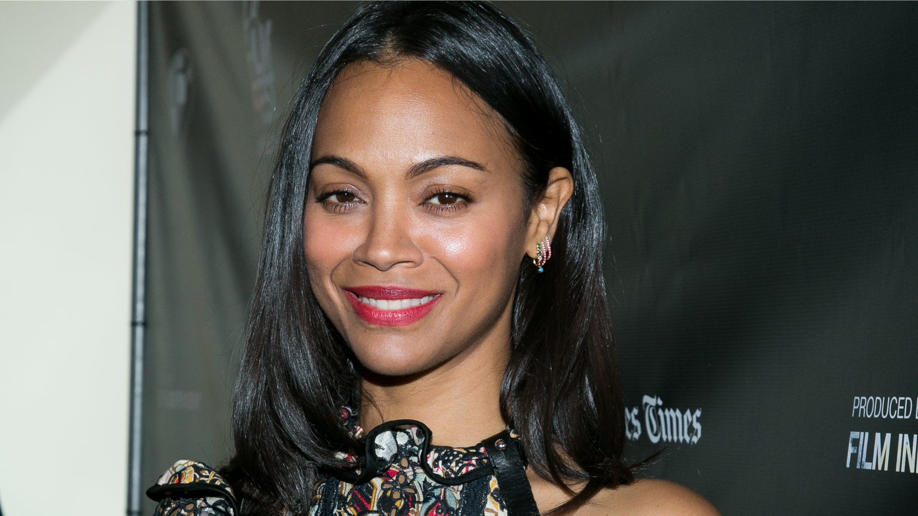 Zoe Saldana attends the Los Angeles Premiere of "Infinitely Polar Bear" on June 14, 2015.