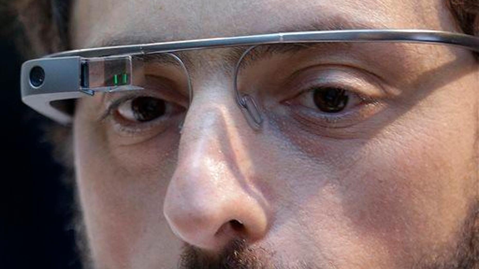 In this Feb. 20, 2013, file photo, Google co-founder Sergey Brin wears Google Glass in San Francisco.