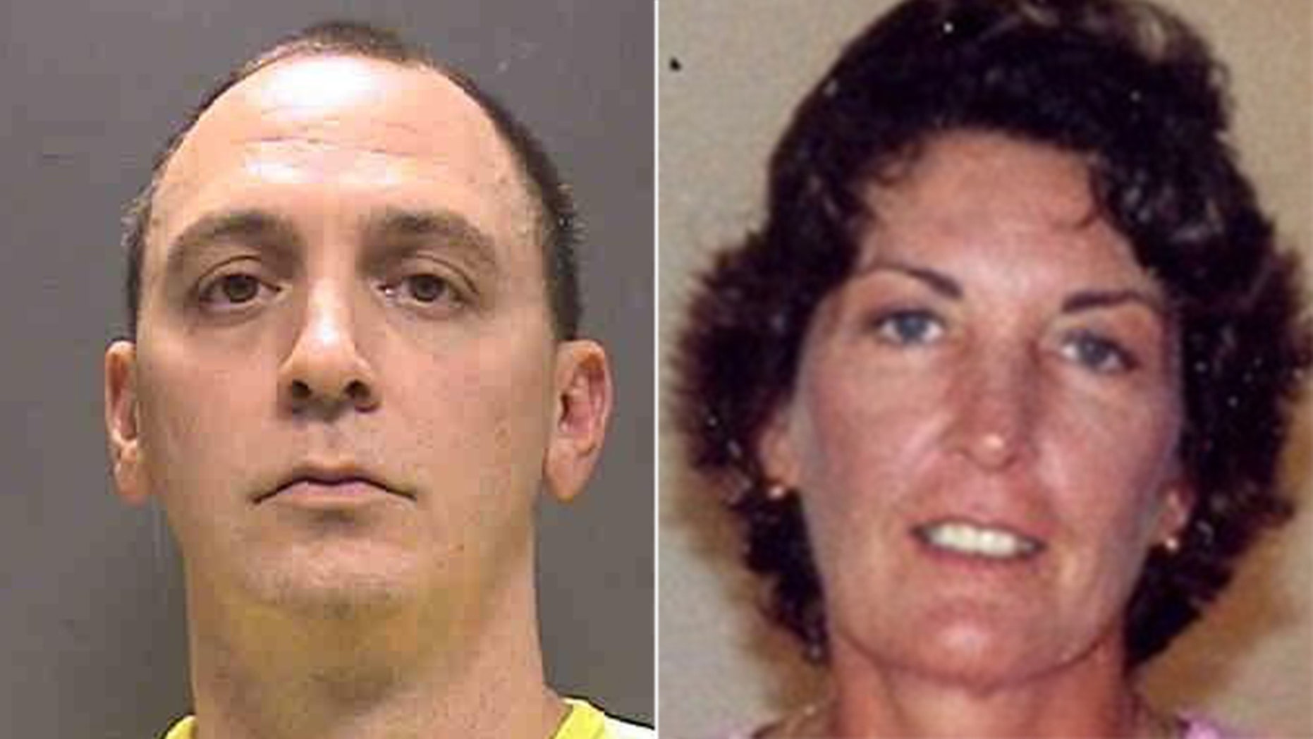 Mugshot (l) for Luke Fleming, 39, was arrested Wednesday and accused of raping, beating and strangling Deborah Dalzell (r.) in her Sarasota home in March 1999.