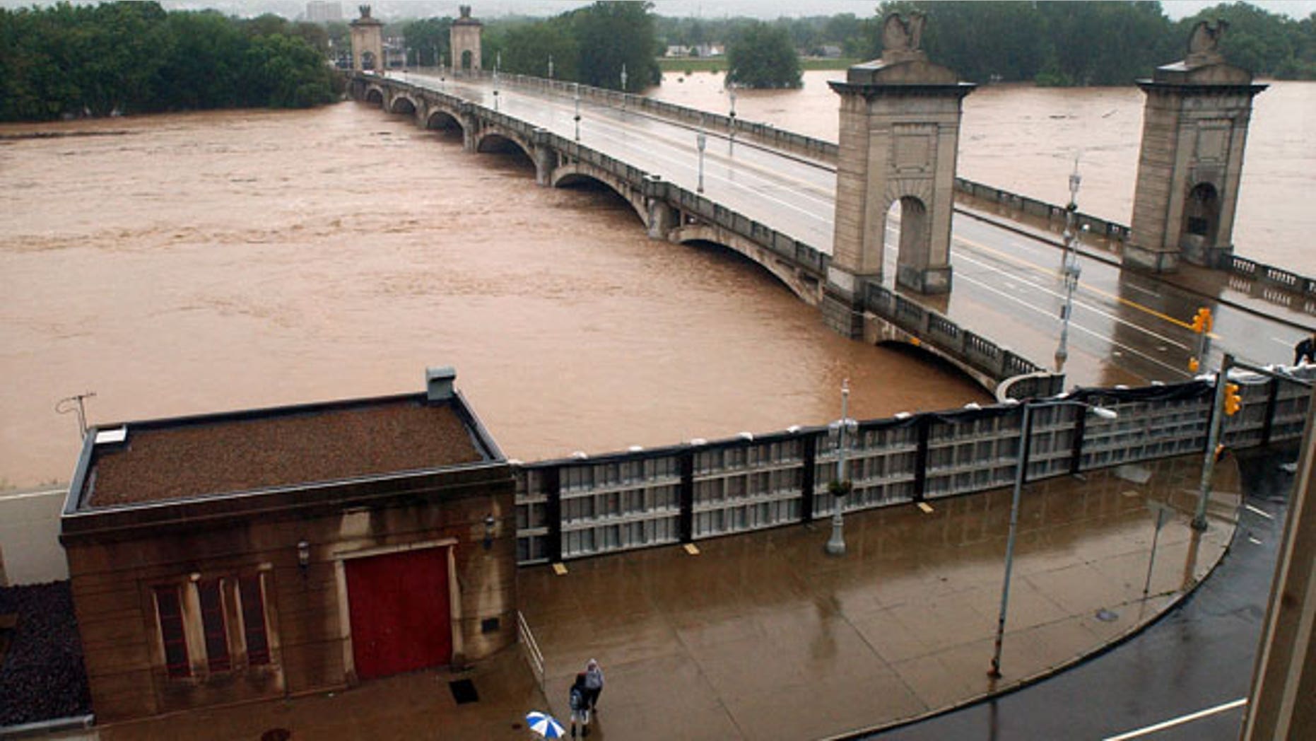 View of the Susquehanna River from the fifth floor of the Guard Insurance Building Thursday, September 8, 2011, in Wilkes-Barre, Pa.
