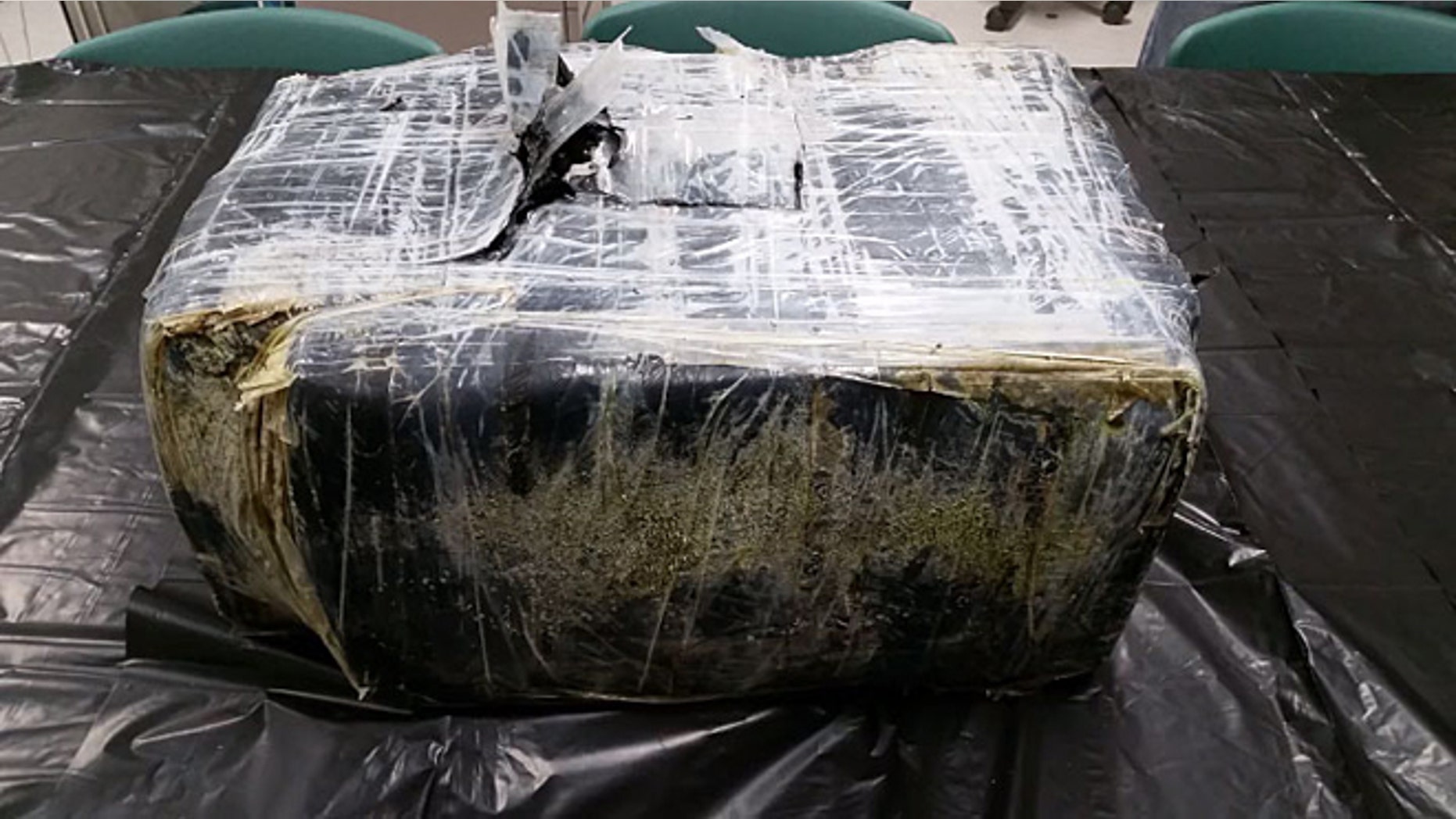 The bundle of cocaine is worth an estimated $50 million on the street.