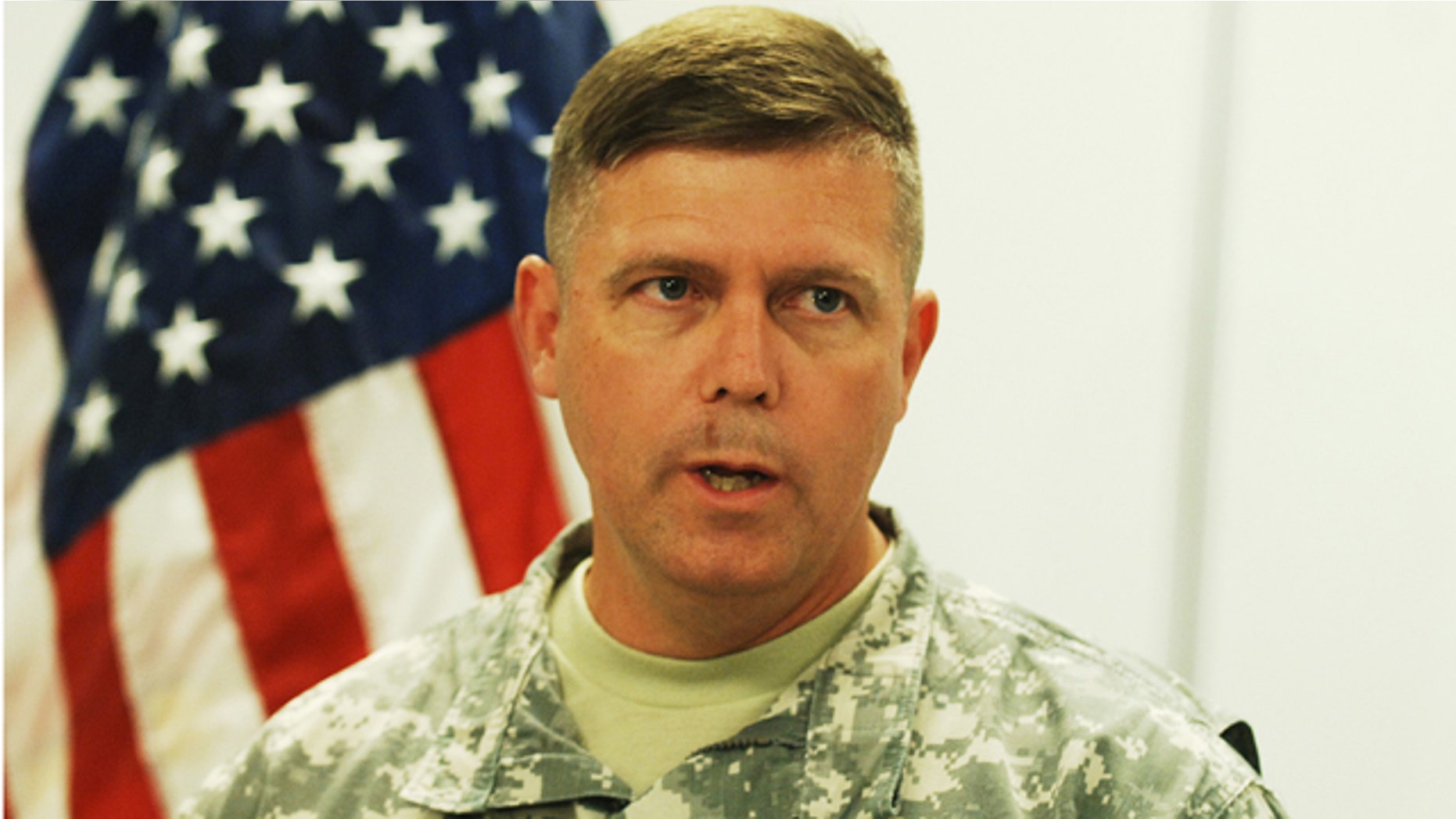 June 15: Col. Glenn Kennedy, Garrison Commander at Fort Gordon, speaks to the media during a press conference. (AP)