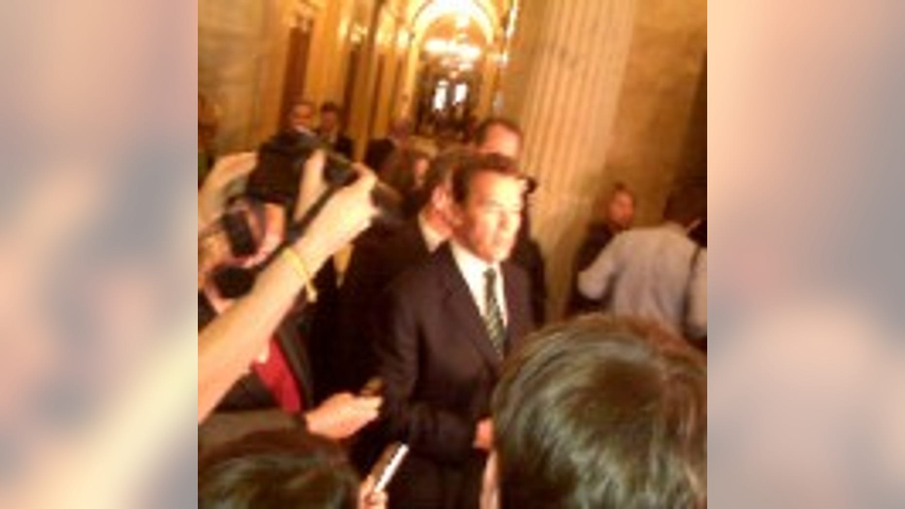 California Gov. Arnold Schwarzenegger on Capitol Hill, Jan. 21, 2010. (Fox Photo)