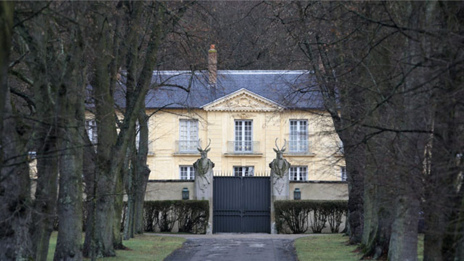 January 19, 2014: A view of the official residence La Lanterne, in Versailles, west of Paris, where France's first lady Valerie Trierweiler is reported to be resting. (AP Photo/Christophe Ena)