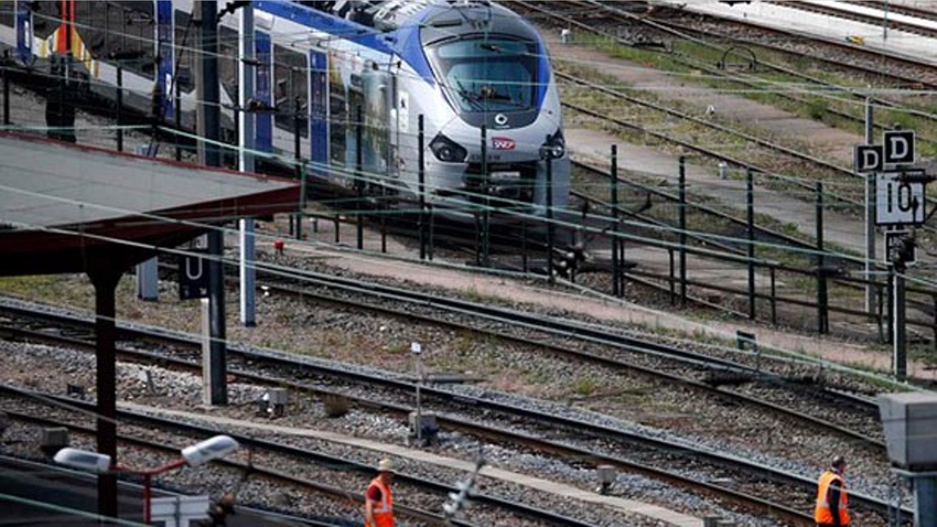 Mind the gap: A train approaches the station in Strasbourg, France (Reuters)