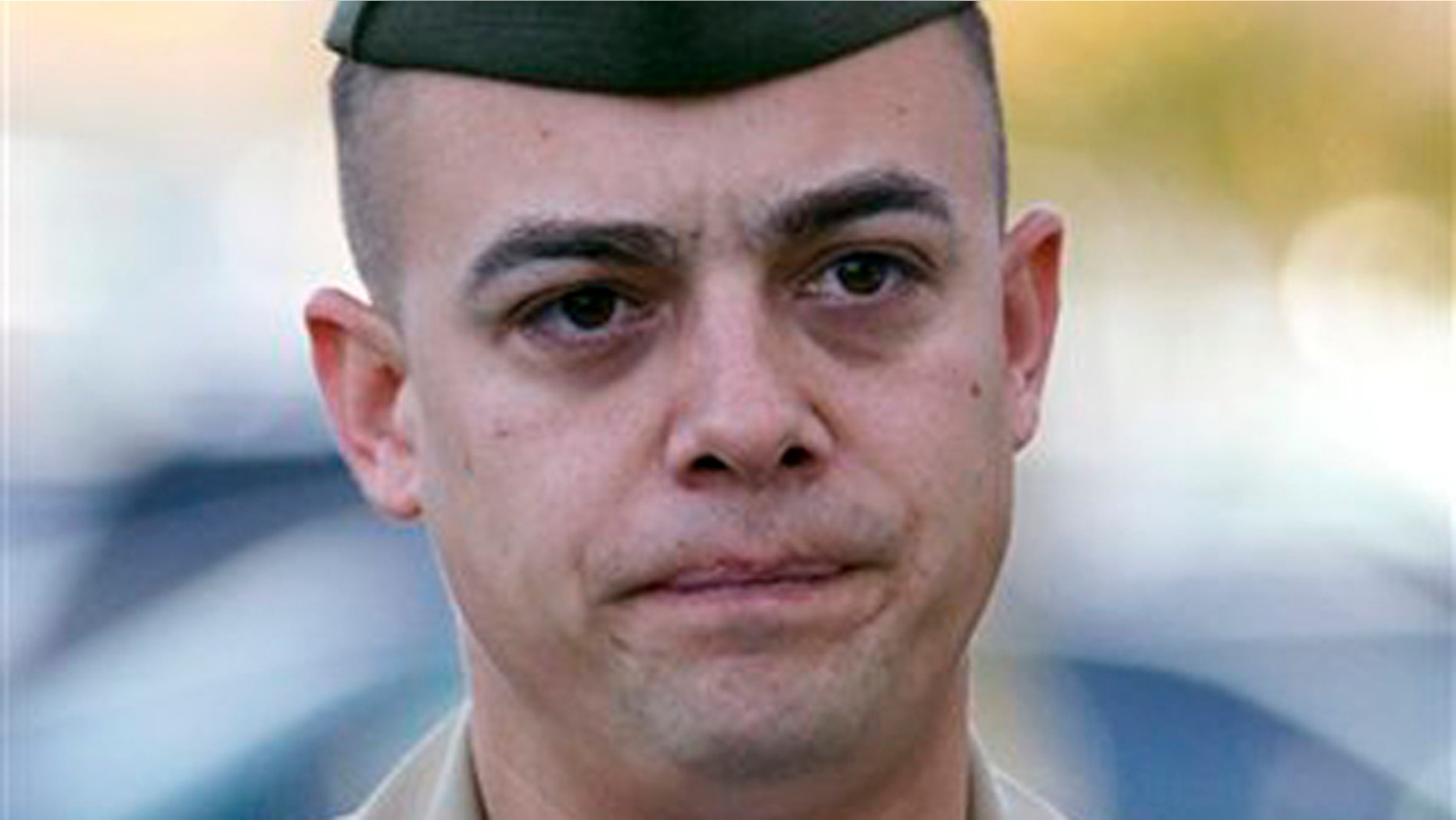 Jan. 20: Marine Corps Staff Sgt. Frank Wuterich arrives for a court-martial session at Camp Pendleton, Calif.