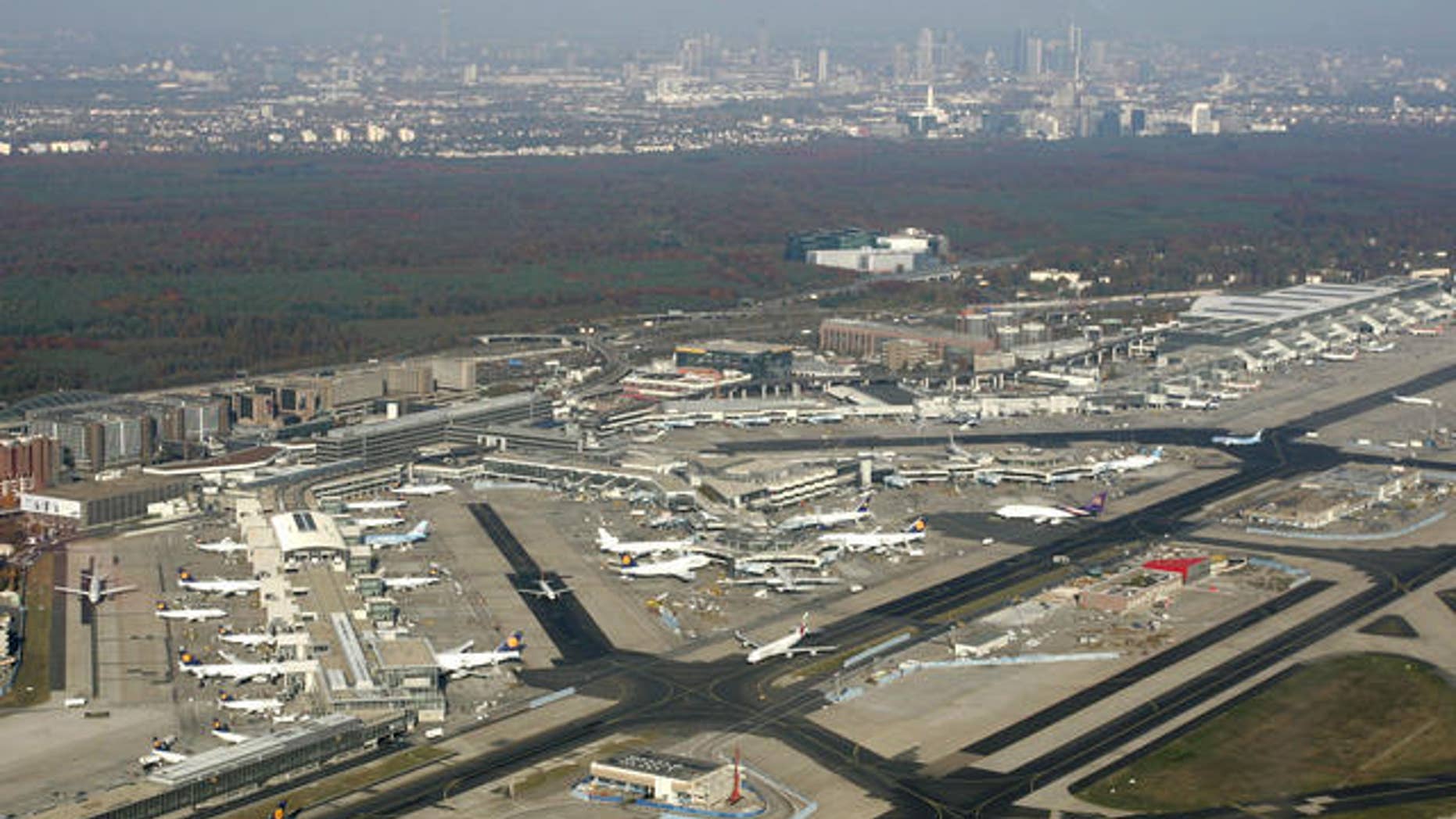 FILE photo of Frankfurt International Airport in Germany. A United Airlines flight from Frankfurt to San Francisco returned to Frankfurt shortly after takeoff and passengers were evacuated from the plane Friday.
