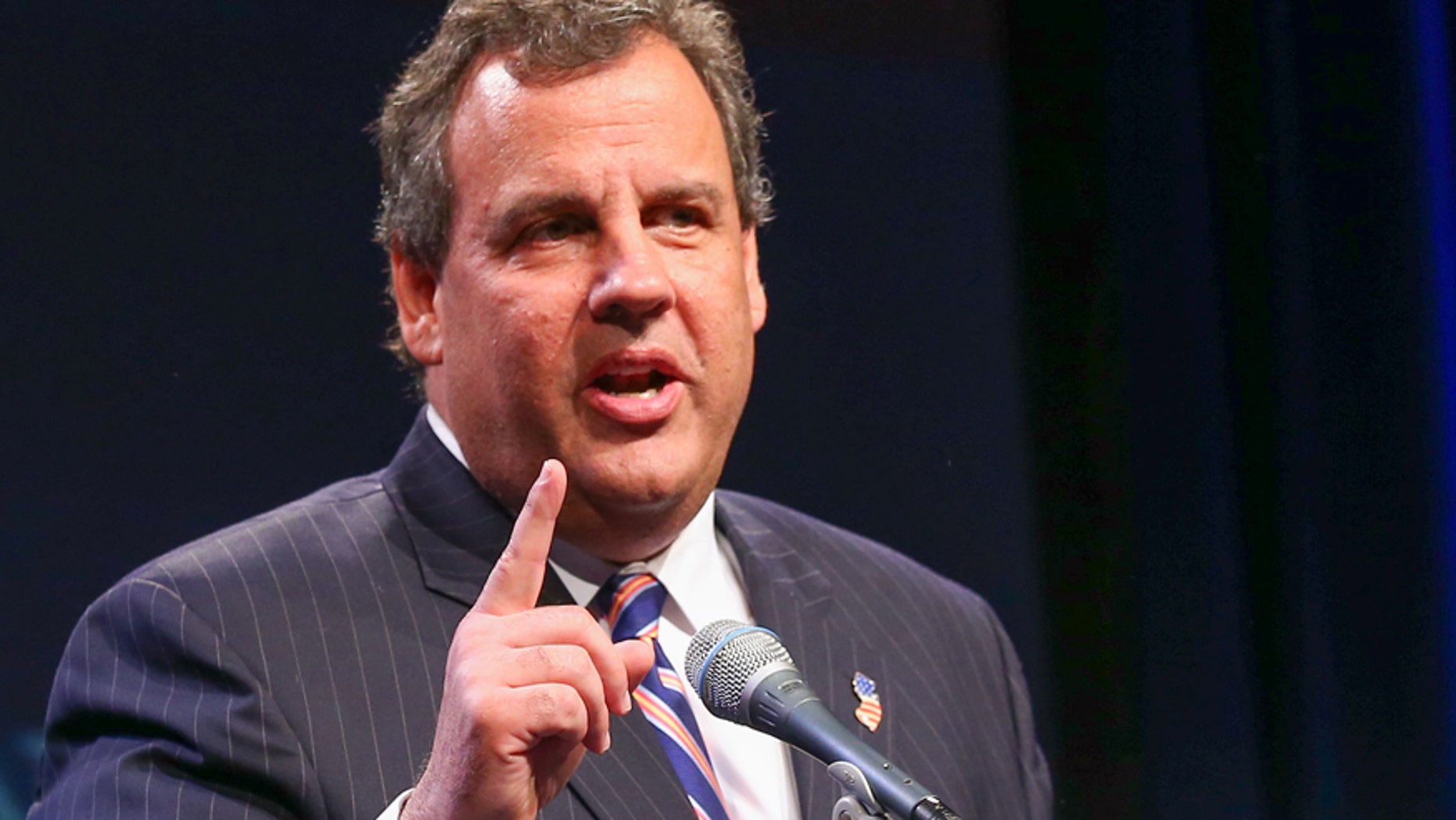 This May 30, 2014 file photo shows New Jersey Gov. Chris Christie dspeaking in Nashville, Tennessee.