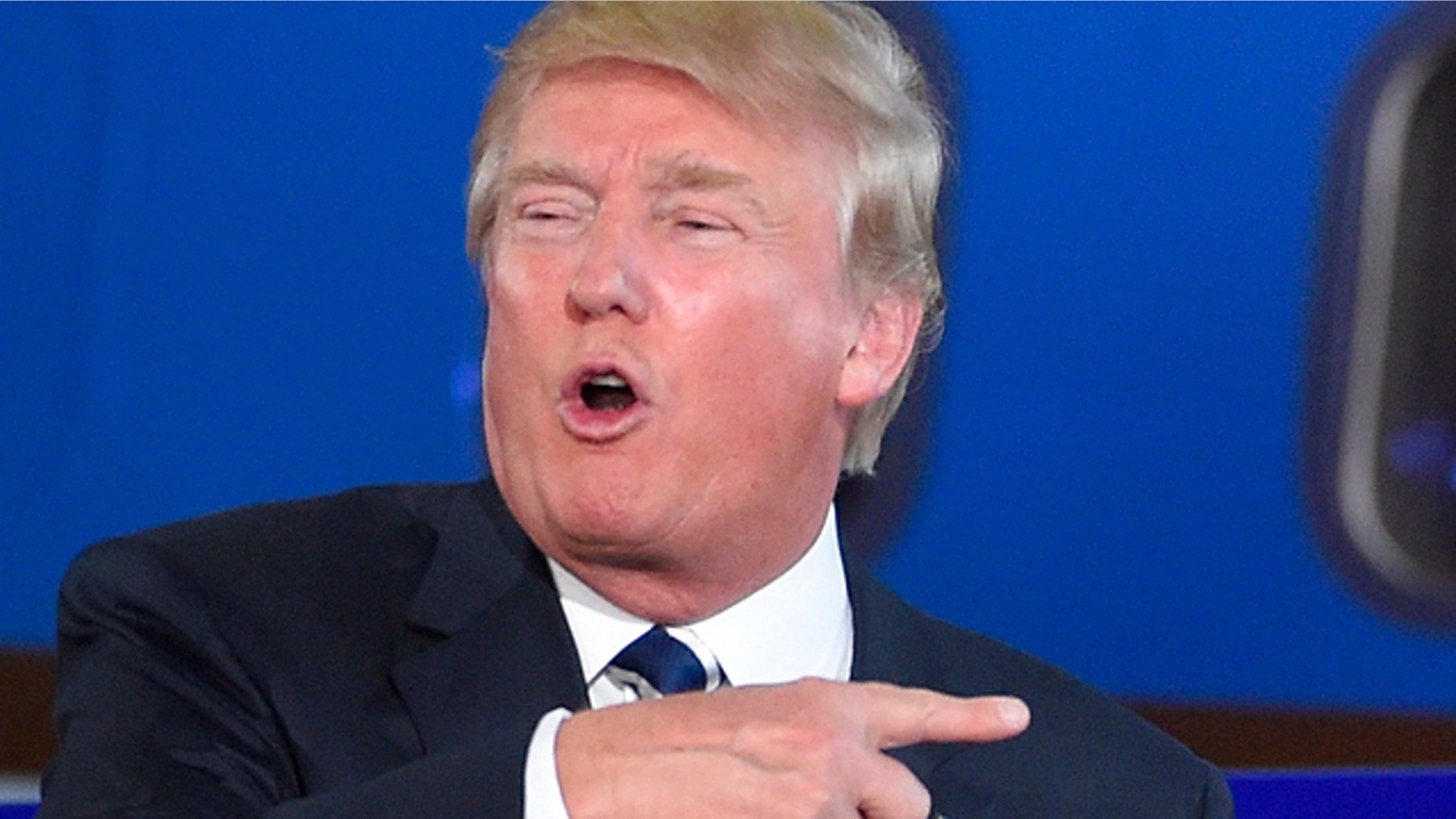 Sept. 16, 2015: Republican presidential candidate Donald Trump, speaks during the CNN Republican presidential debate at the Ronald Reagan Presidential Library and Museum in Simi Valley, Calif. (AP Photo/Mark J. Terrill)