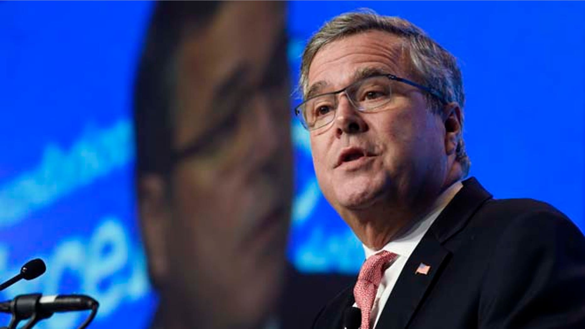 In this Nov. 20, 2014, file photo, former Florida Gov. Jeb Bush gives the keynote address at the National Summit on Education Reform in Washington.