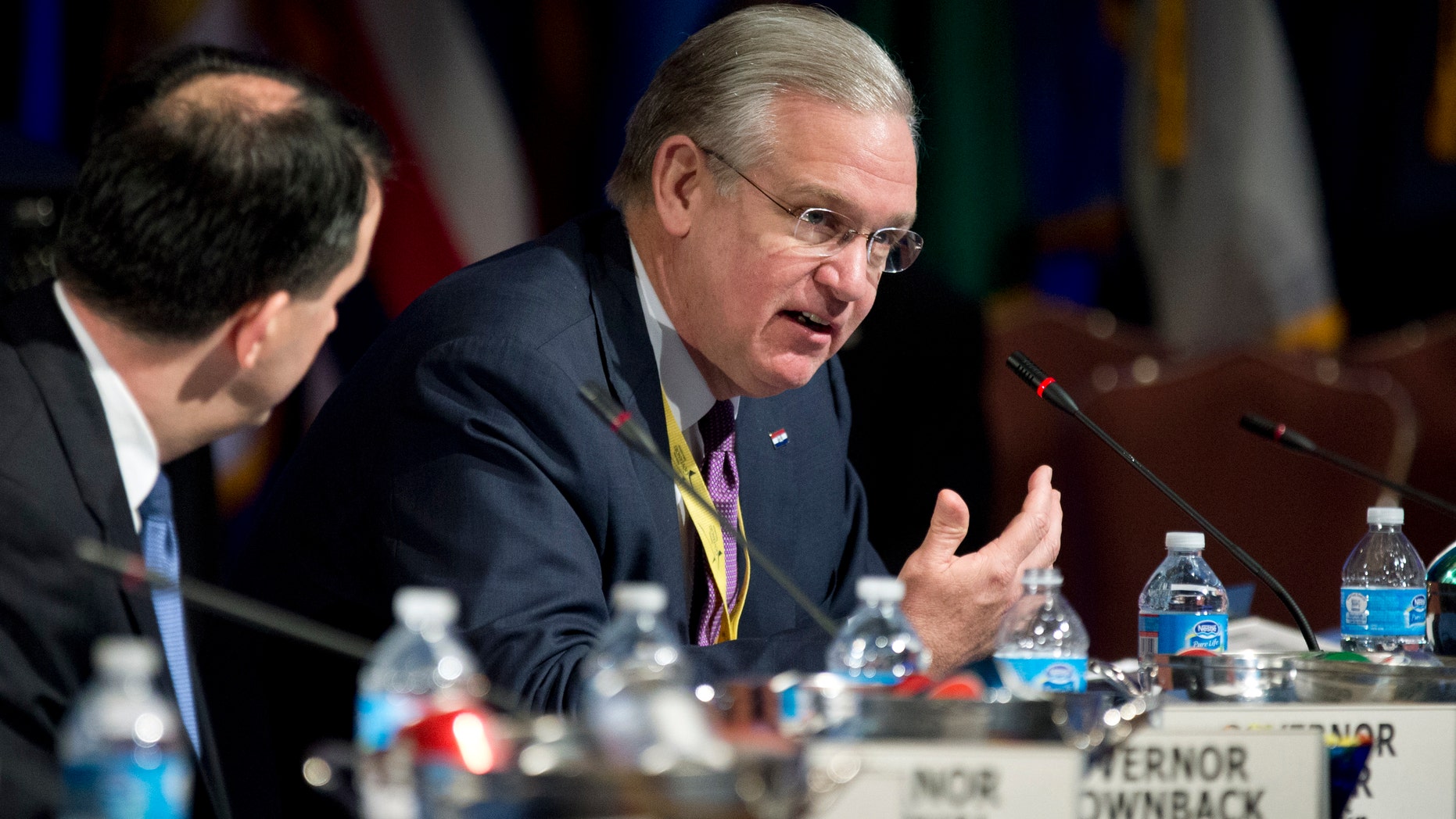 Feb. 24. 2013: Missouri Gov. Jay Nixon, right, speaks during a special session of the National Governors Association 2013 Winter Meeting in Washington.