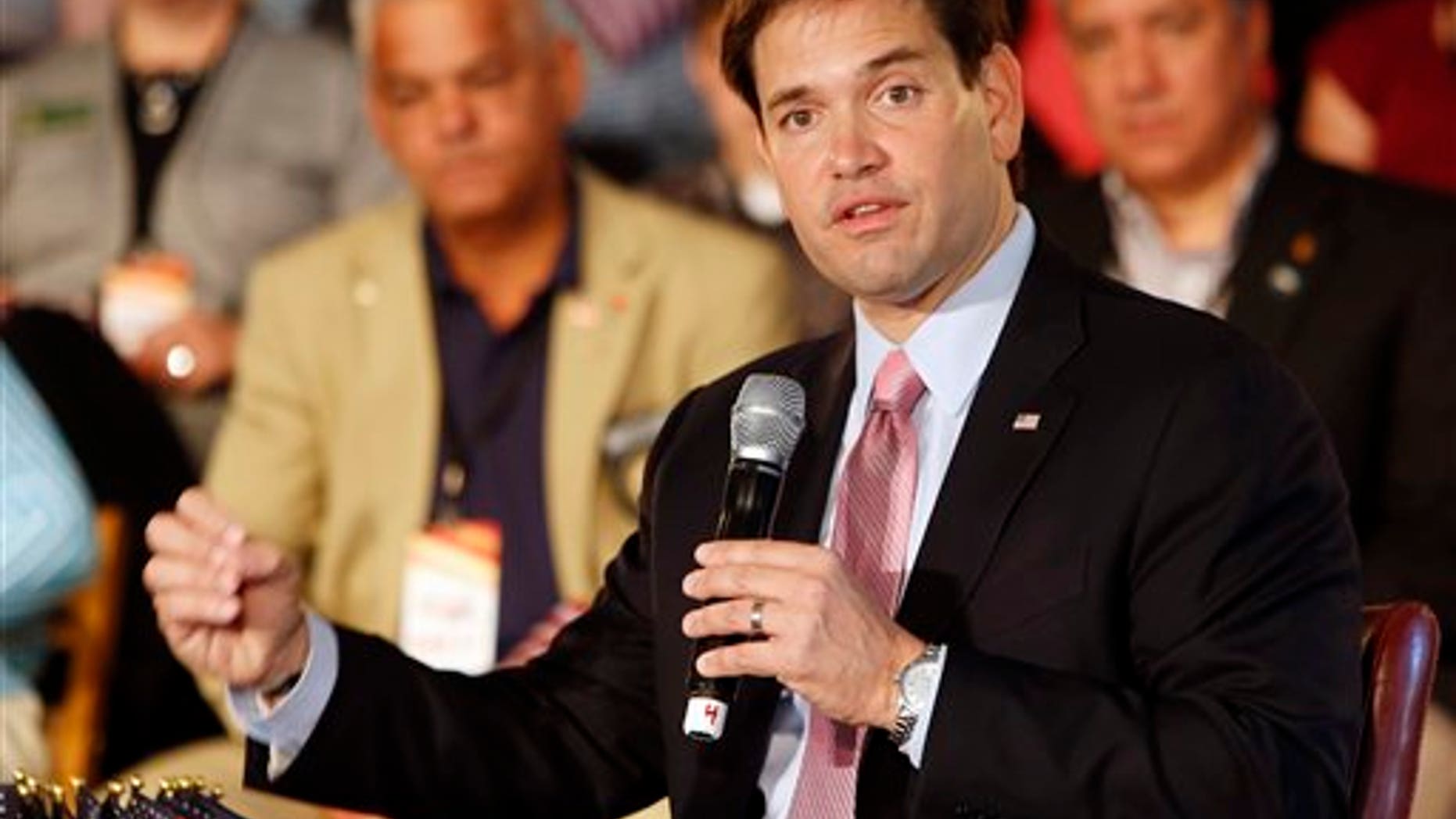 Republican presidential candidate, Sen. Marco Rubio, R-Fla. speaks during a town hall meeting, Thursday, June 25, 2015, in Exeter, N.H.