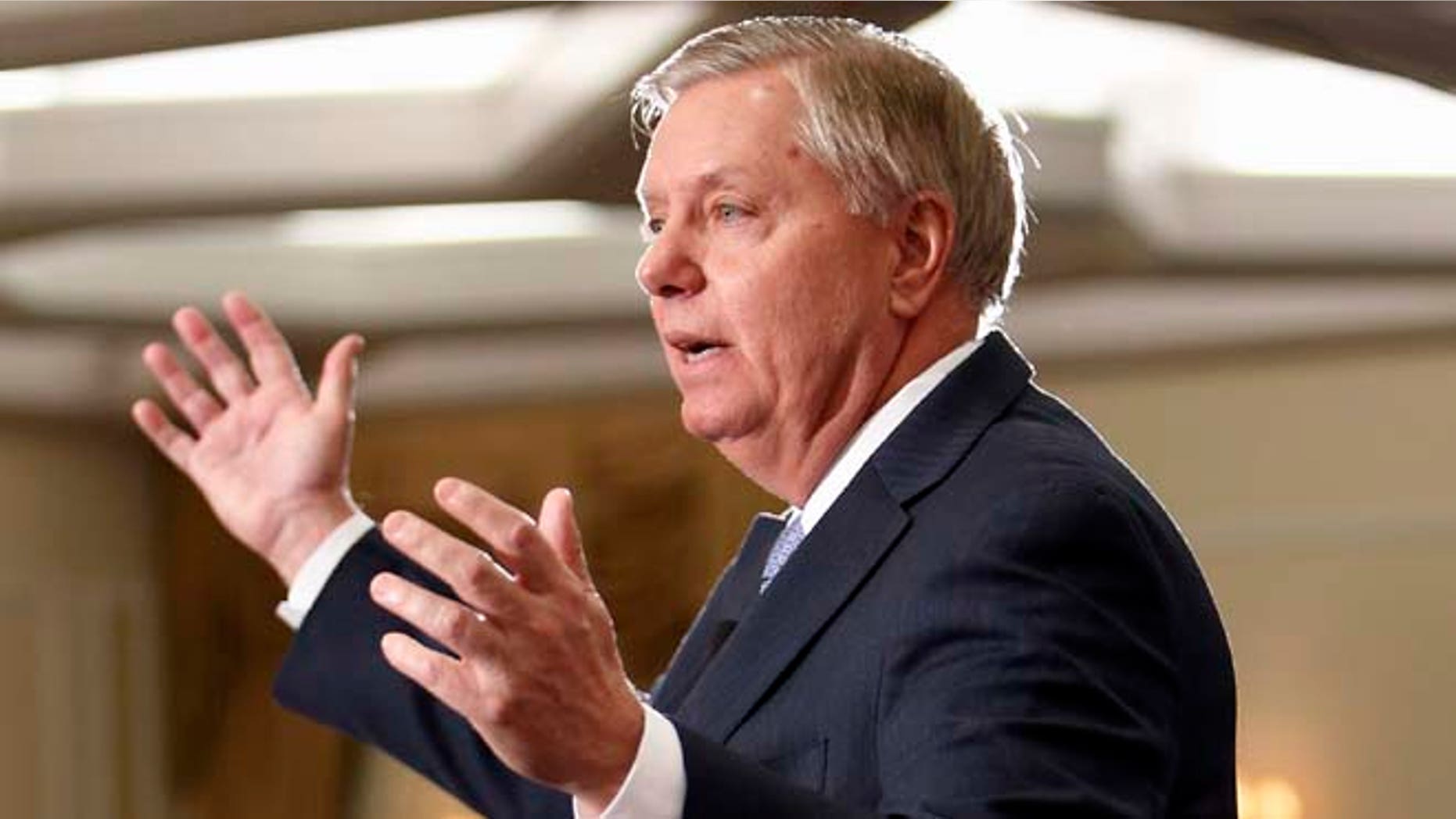 April 18, 2015: Sen. Lindsey Graham, R-S.C., speaks in Nashua, N.H.