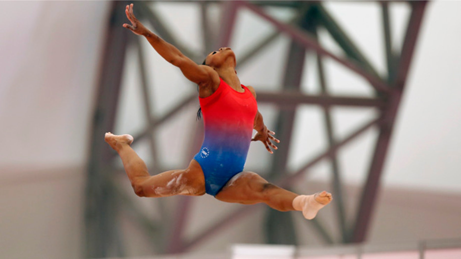 Gabby Douglas training at the London games in 2012.