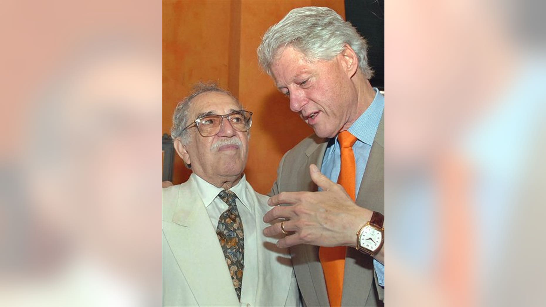 President Clinton and García Márquez in a March 26, 2007 file photo.