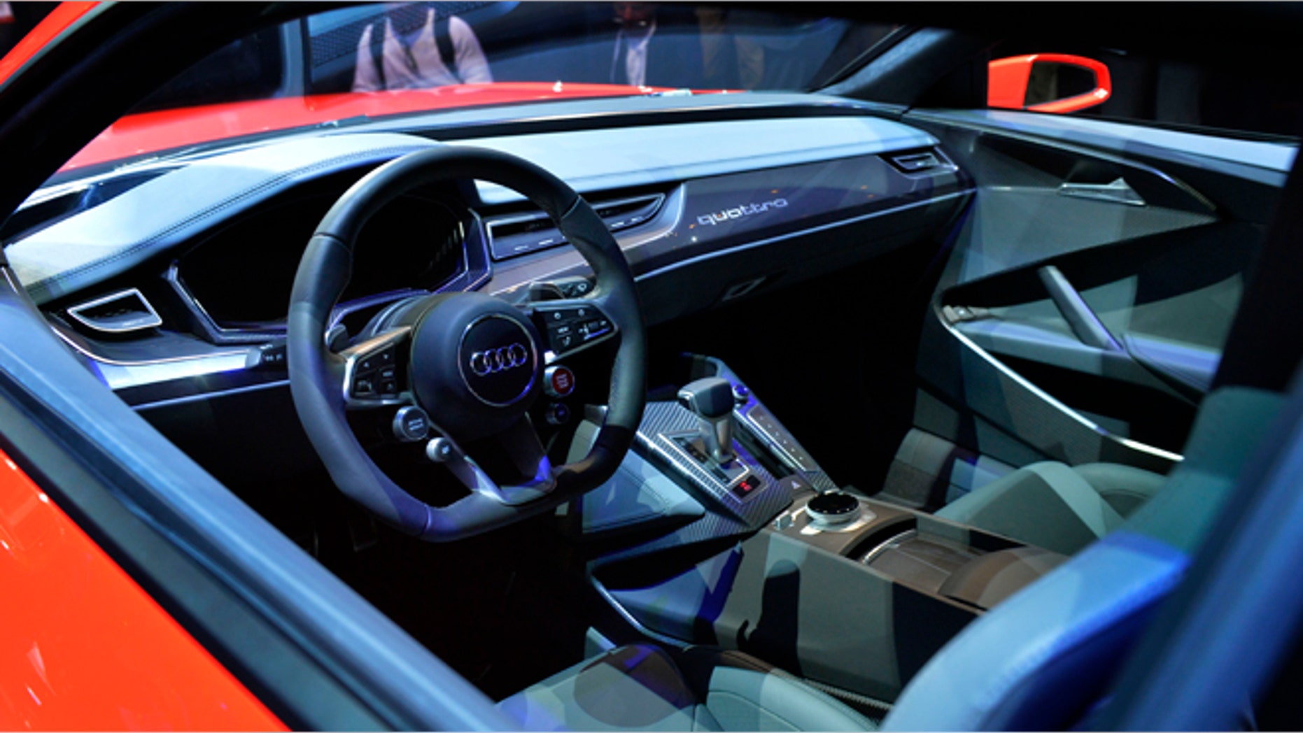 Audi unveils their new Sport Quattro laserlight Concept car during the Audi keynote at the International Consumer Electronics Show, Monday, Jan. 6, 2014, in Las Vegas.