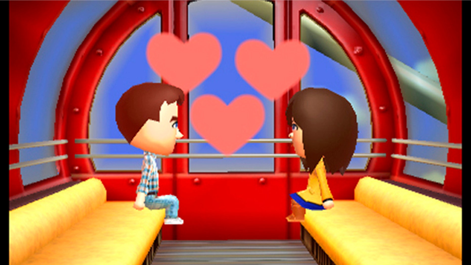 FILE - This image provided by Nintendo shows a scene from the video game 'Tomodachi Life'. Nintendo is apologizing and pledging to be more inclusive after being criticized for not recognizing same-sex relationships in English editions of the life-simulator video game. But the publisher said it was too late to make changes. (AP Photo/Nintendo)