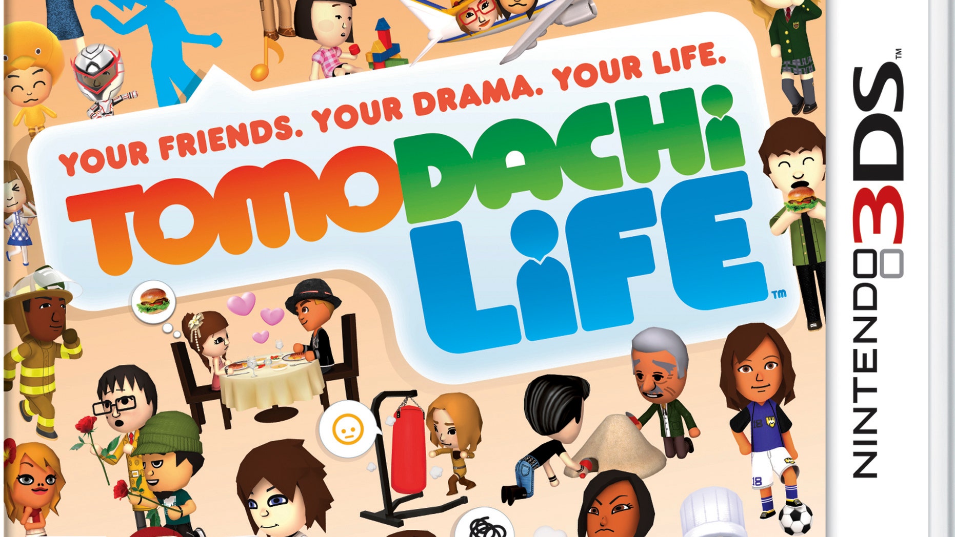 This photo provided by Nintendo shows the cover of the video game, "Tomodachi Life."