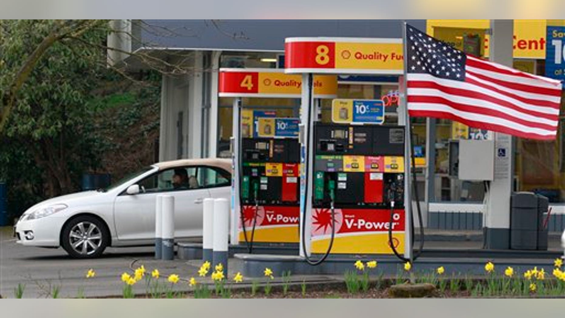 April 12: A gas station in Portland, Oregon. Gasoline jumped 5.6 percent last month and has risen nearly 28 percent in the past year.