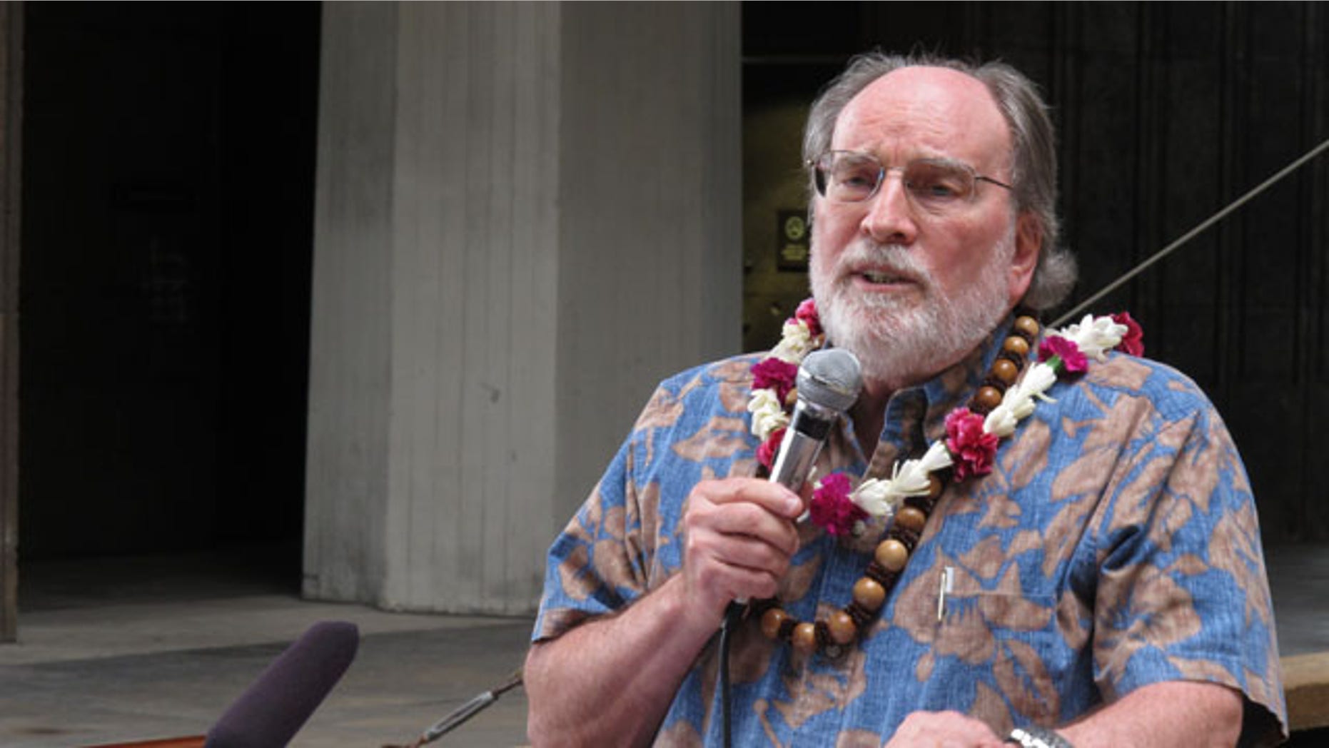 August 28, 2013: Hawaii Gov. Neil Abercrombie speaks at a rally in favor of gay marriage at the Hawaii Capitol in Honolulu. (AP Photo)