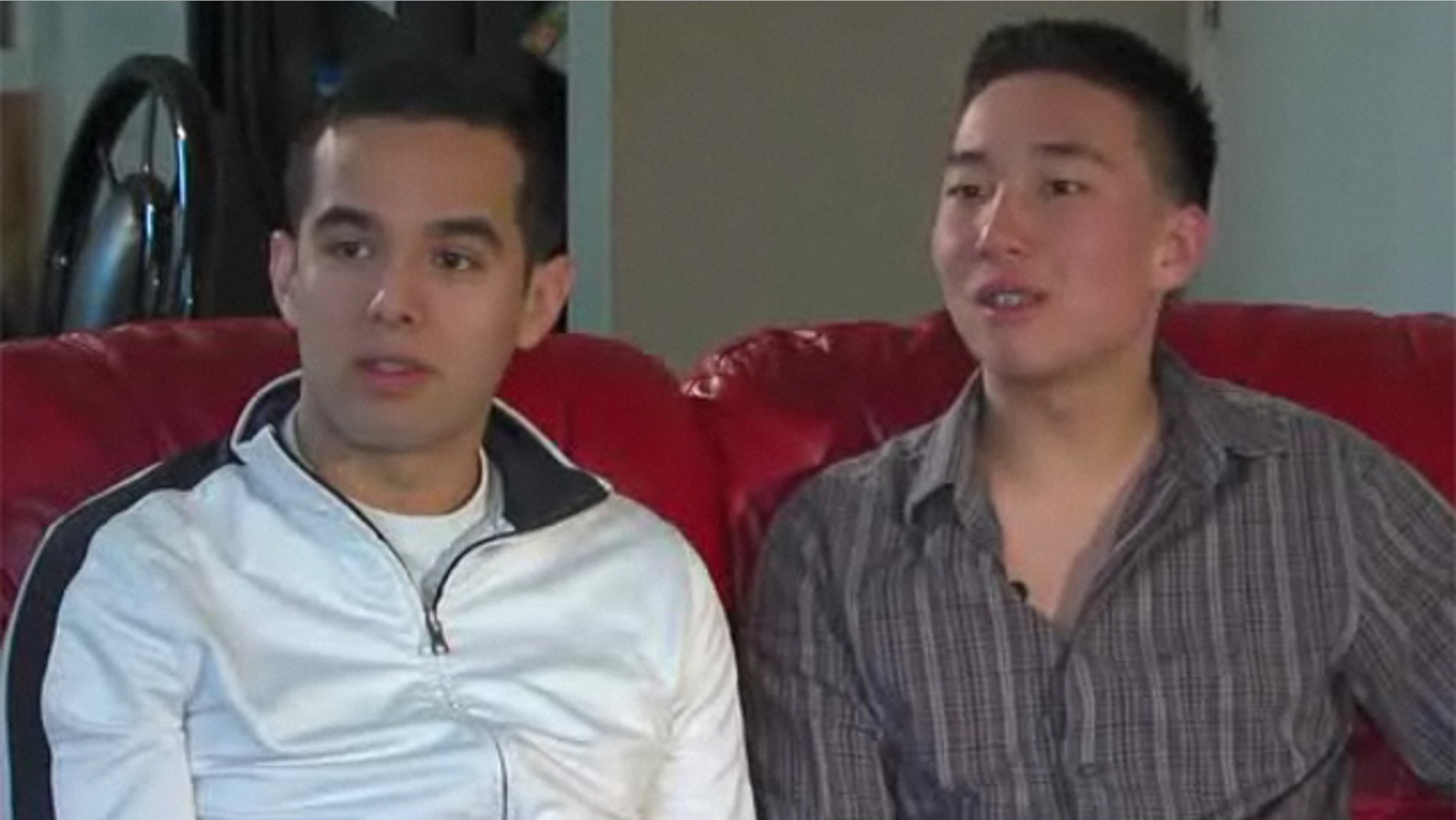 Mar. 4, 2013: Daniel Chesmore and Jose Guzman say they were kicked out of a local mall for PDA.