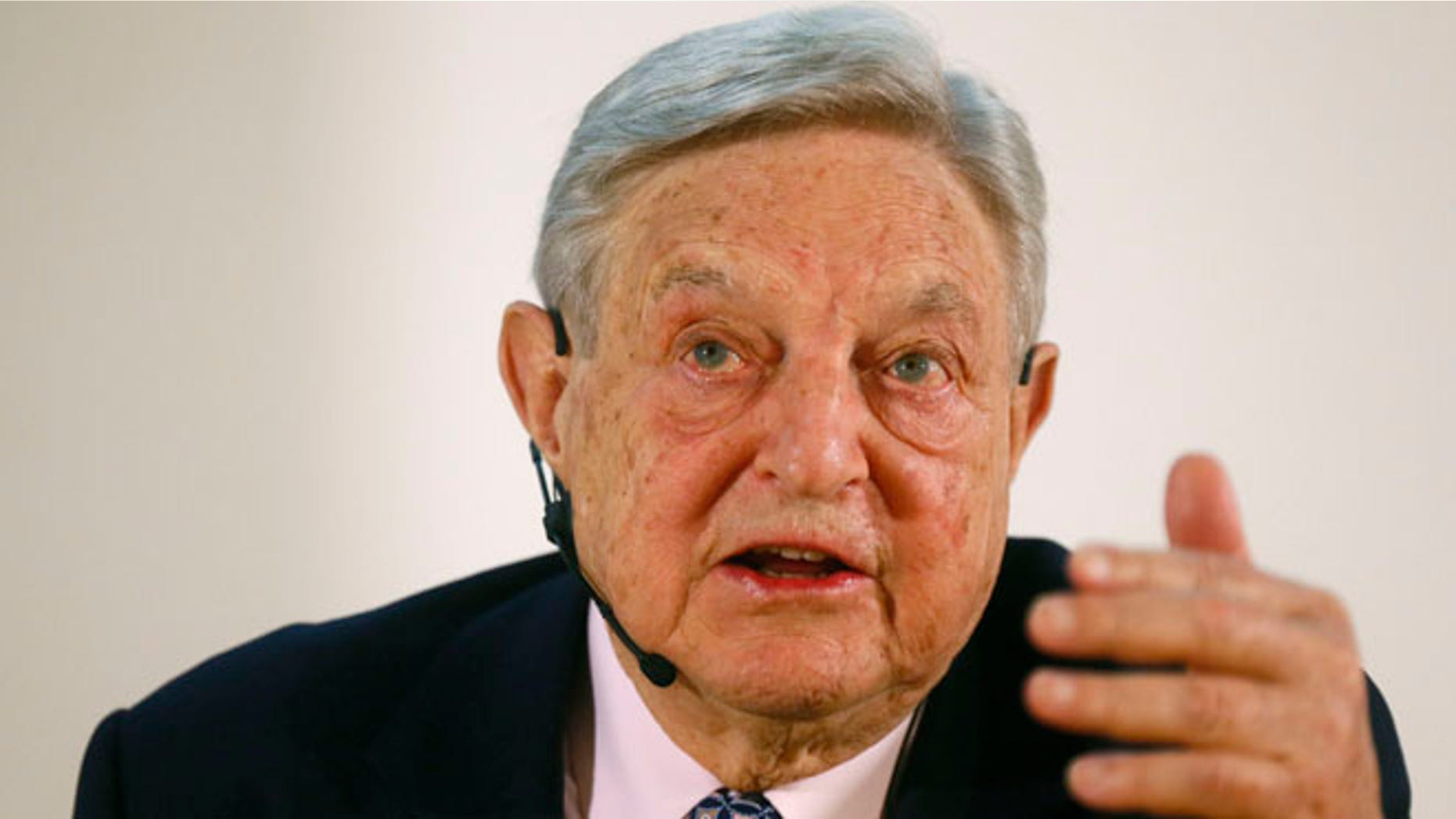 George Soros, Chairman of Soros Fund Management LLC during an economic speech in Frankfurt April 9, 2013.