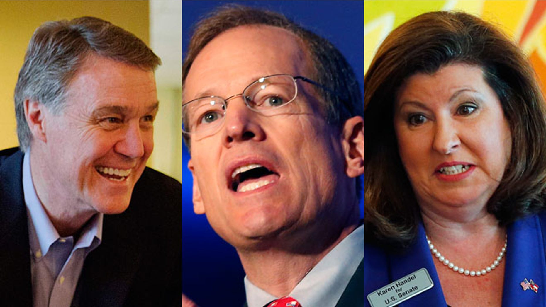 Former CEO and cousin to former Gov. Sonny Perdue, David Perdue, Rep. Jack Kingston and Former Georgia Secretary of State, Karen Handel.