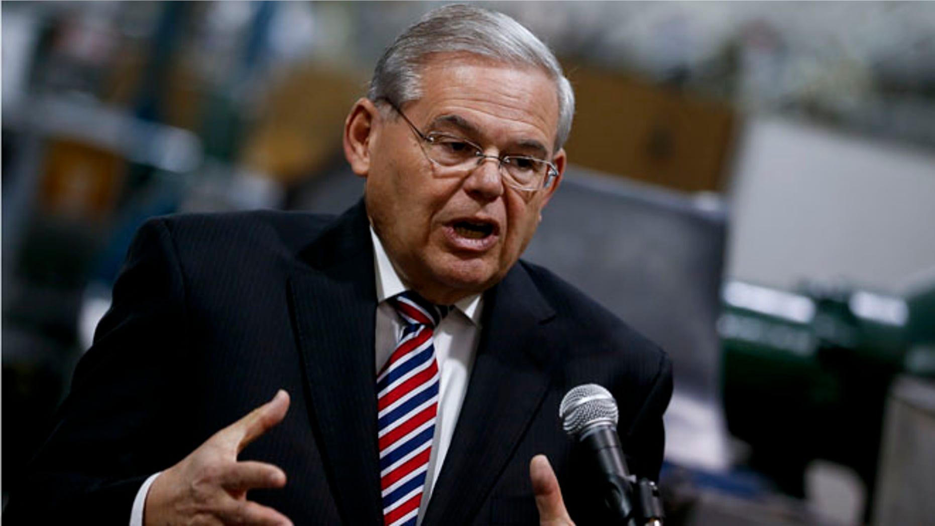 U.S. Sen. Robert Menendez on March 23, 2015 in Garwood, New Jersey.