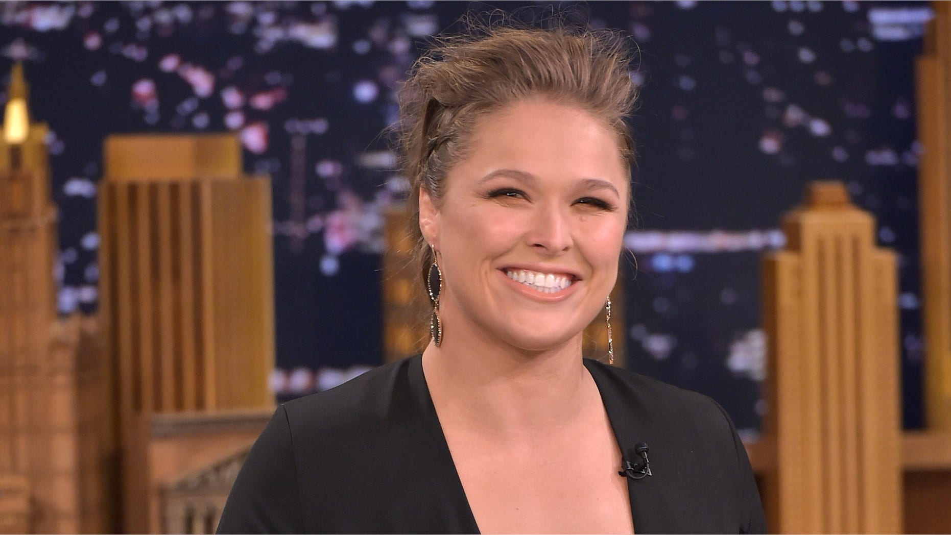 Ronda Rousey visits 'The Tonight Show Starring Jimmy Fallon' on October 6, 2015 in New York City.