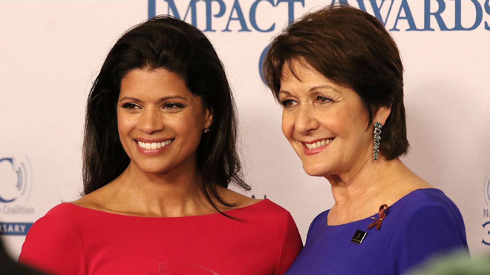 BEVERLY HILLS, CA - FEBRUARY 26: Actresses Andrea Navedo (L) and Ivonne Coll attend the 19th Annual National Hispanic Media Coalition Impact Awards Gala at Regent Beverly Wilshire Hotel on February 26, 2016 in Beverly Hills, California. (Photo by JC Olivera/Getty Images for National Hispanic Media Coalition)