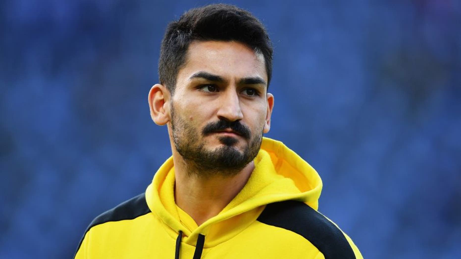 BERLIN, GERMANY - APRIL 20: Ilkay Guendogan of Dortmund looks on prior to the DFB Cup semi final match between Hertha BSC Berlin and Borussia Dortmund at Olympia Stadium on April 20, 2016 in Berlin, Germany. (Photo by Stuart Franklin/Bongarts/Getty Images)