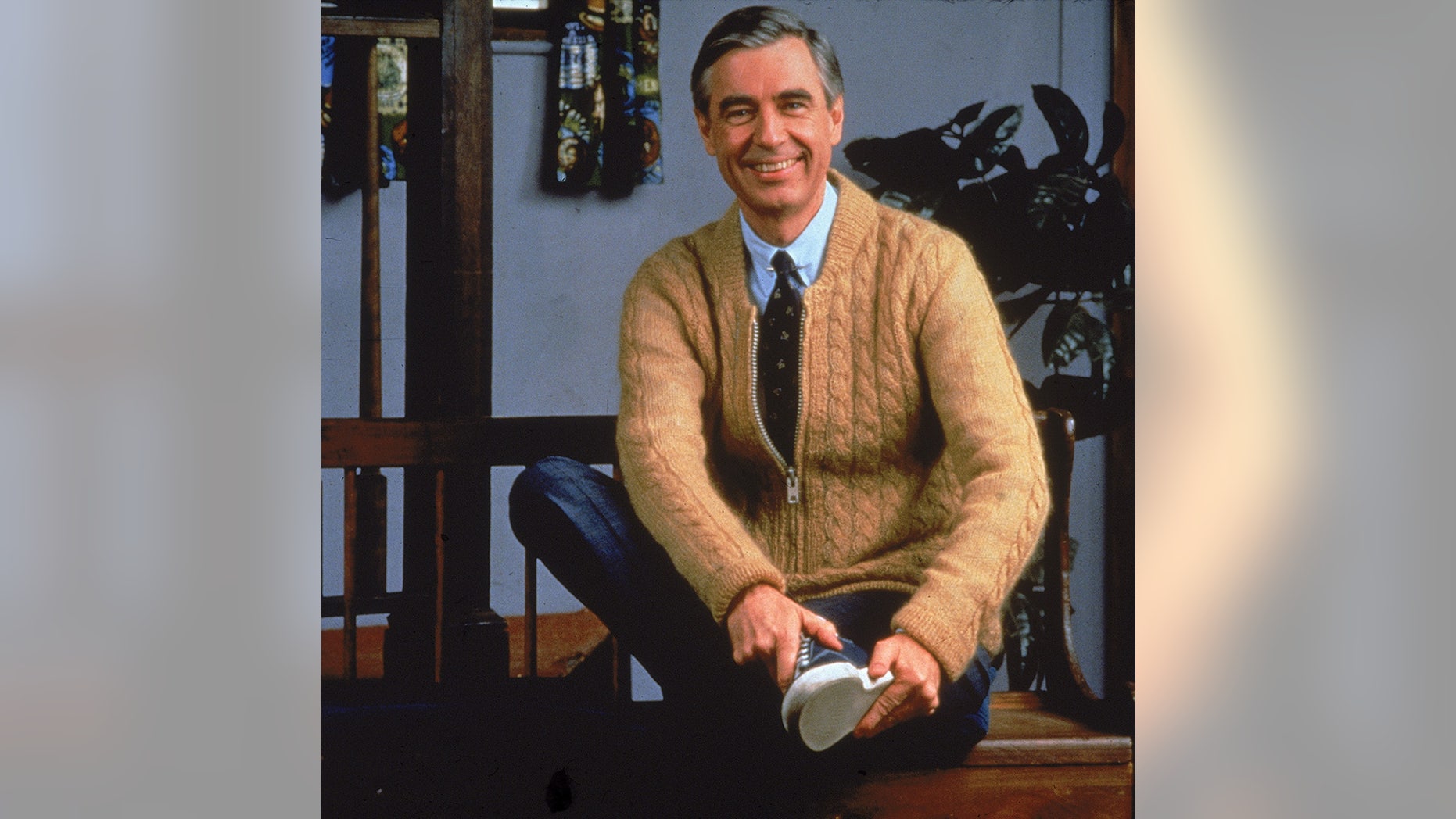 Portrait of children's television personality Fred Rogers (1928 - 2003) and host of television show 'Mister Rogers' Neighborhood,' circa 1980s. (Photo by Fotos International/Getty Images)