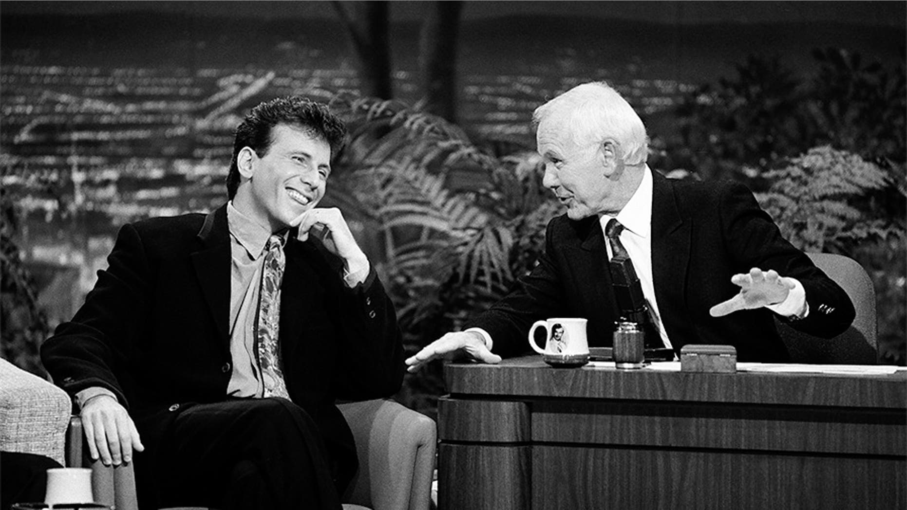 Comedian Paul Reiser during an interview with host Johnny Carson on November 8, 1990.