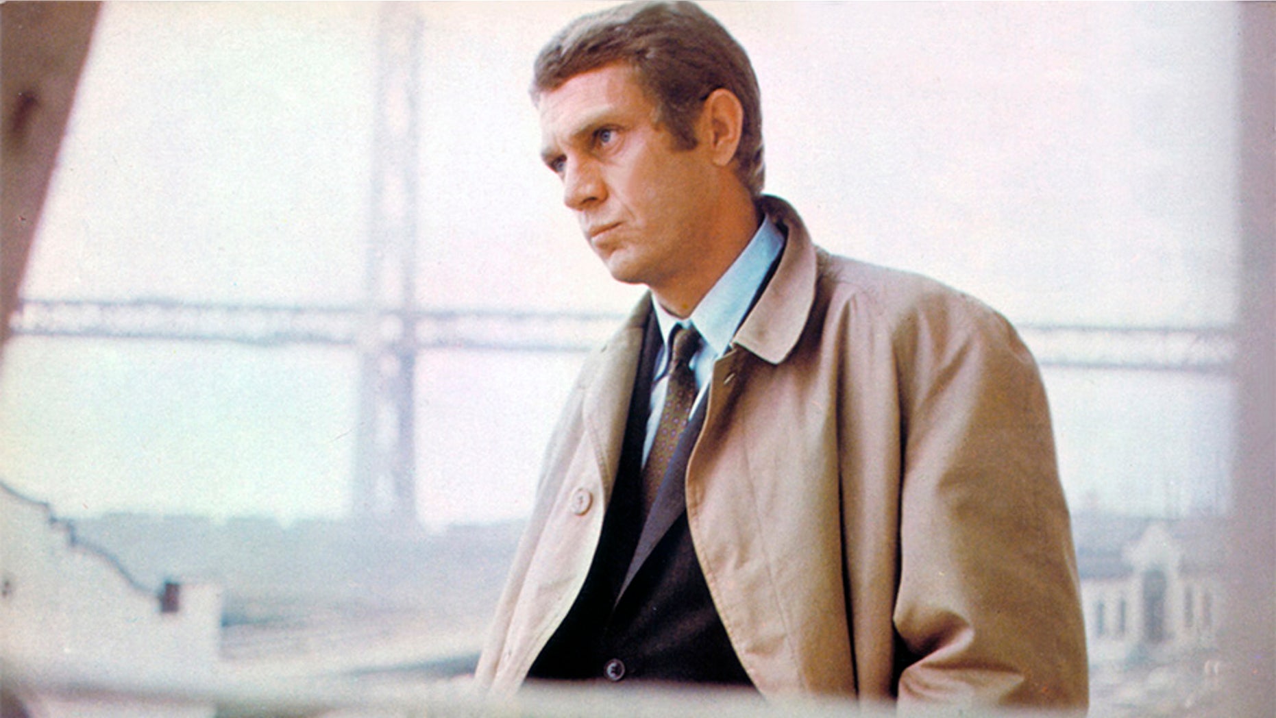 American actor Steve McQueen on the set of "Bullitt," directed by Peter Yates.