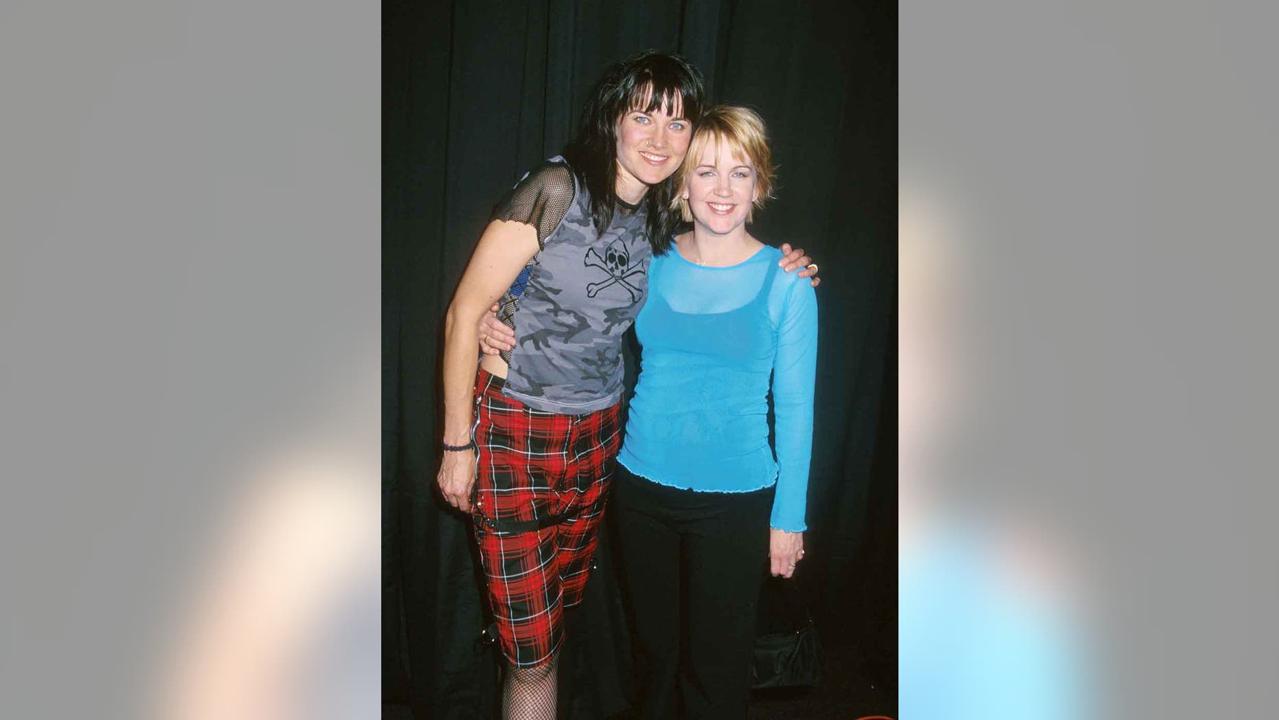 Lucy Lawless & Renee O'Connor during The Official Xena Warrior Princess Convention at Pasadena Center in Pasadena, California, United States. (Photo by Albert L. Ortega/WireImage)