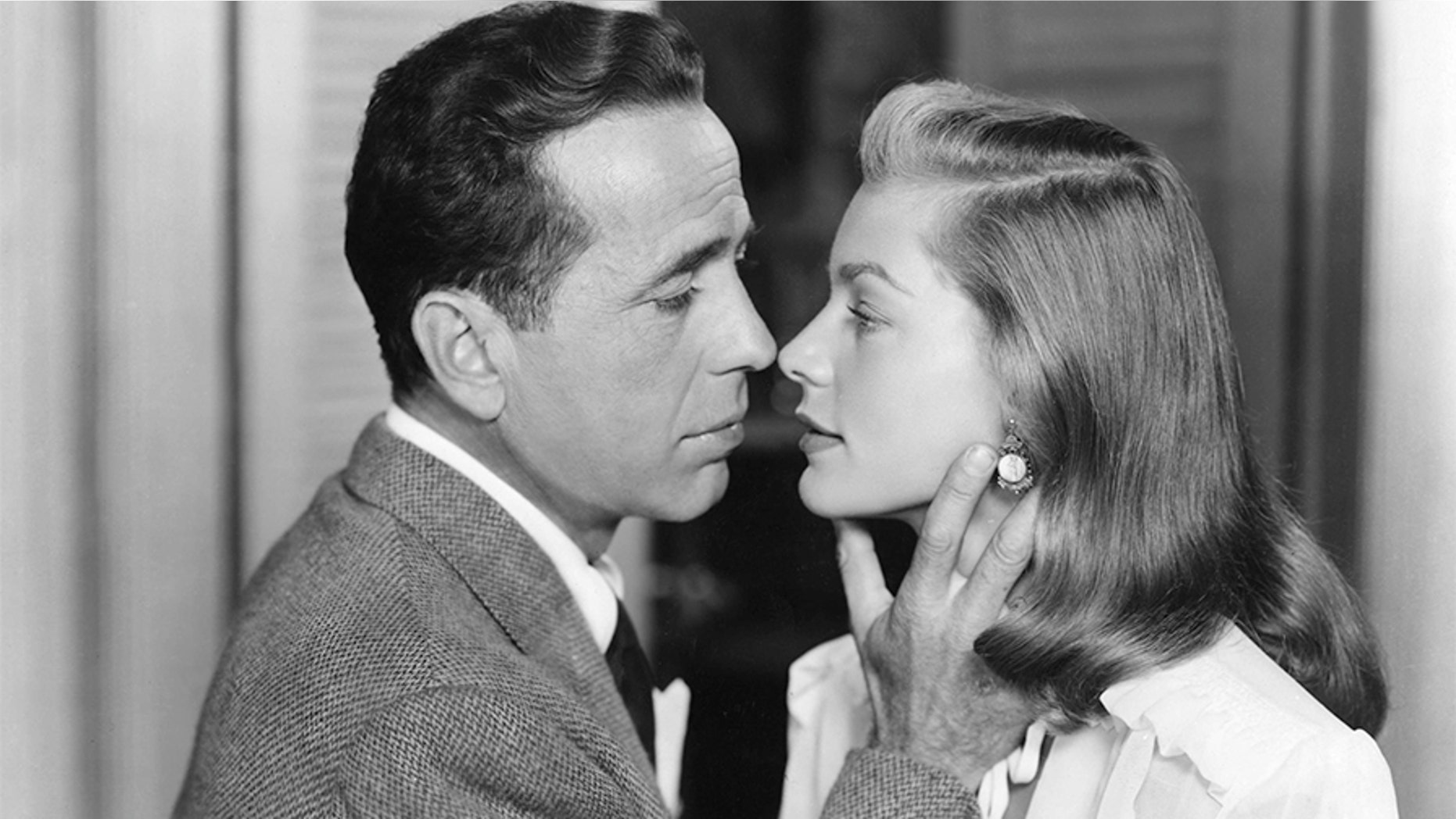 Lauren Bacall with husband Humphrey Bogart in "The Big Sleep," which was directed by Howard Hawks.