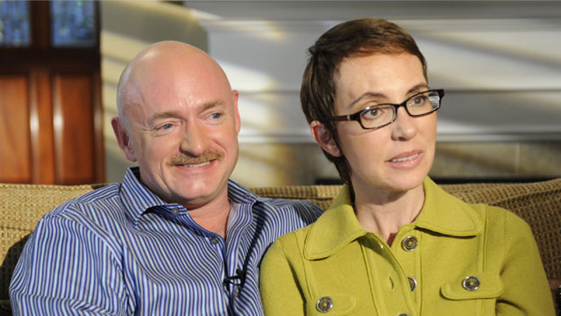 November 14, 2011: In this undated photo provided by ABC, U.S. Rep. Gabrielle Giffords and husband Mark Kelly are interviewed by Diane Sawyer on ABC's 20/20.