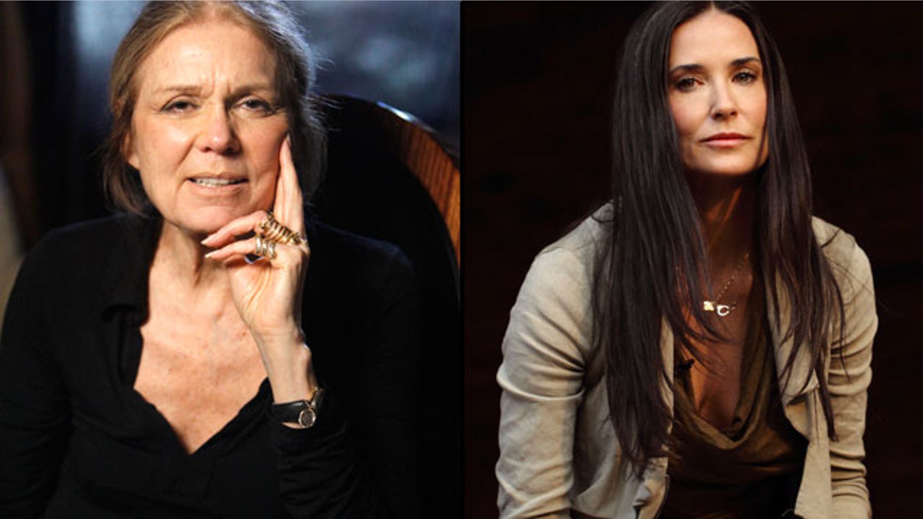 Demi Moore (right) will reportedly play Gloria Steinem in the upcoming Linda Lovelace biopic (Reuters)