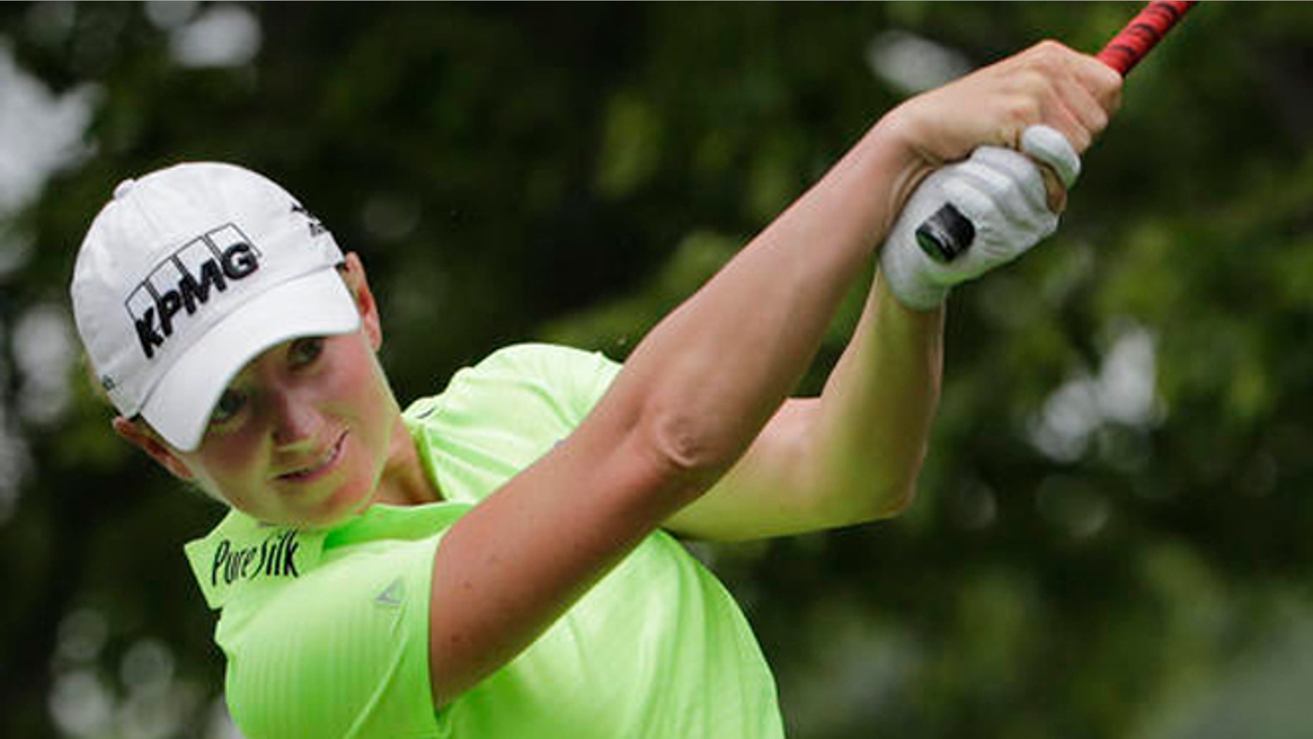 FILE - In this Sunday, July 12, 2015, file photo, Stacy Lewis hits off the second tee during the final round of the U.S. Women's Open golf tournament at Lancaster Country Club in Lancaster, Pa. Golf waited 112 years to get back into the Olympics, and in the months leading up to the Rio Games, the biggest obstacle turned out to be getting its biggest stars to play. (AP Photo/Frank Franklin II, File)